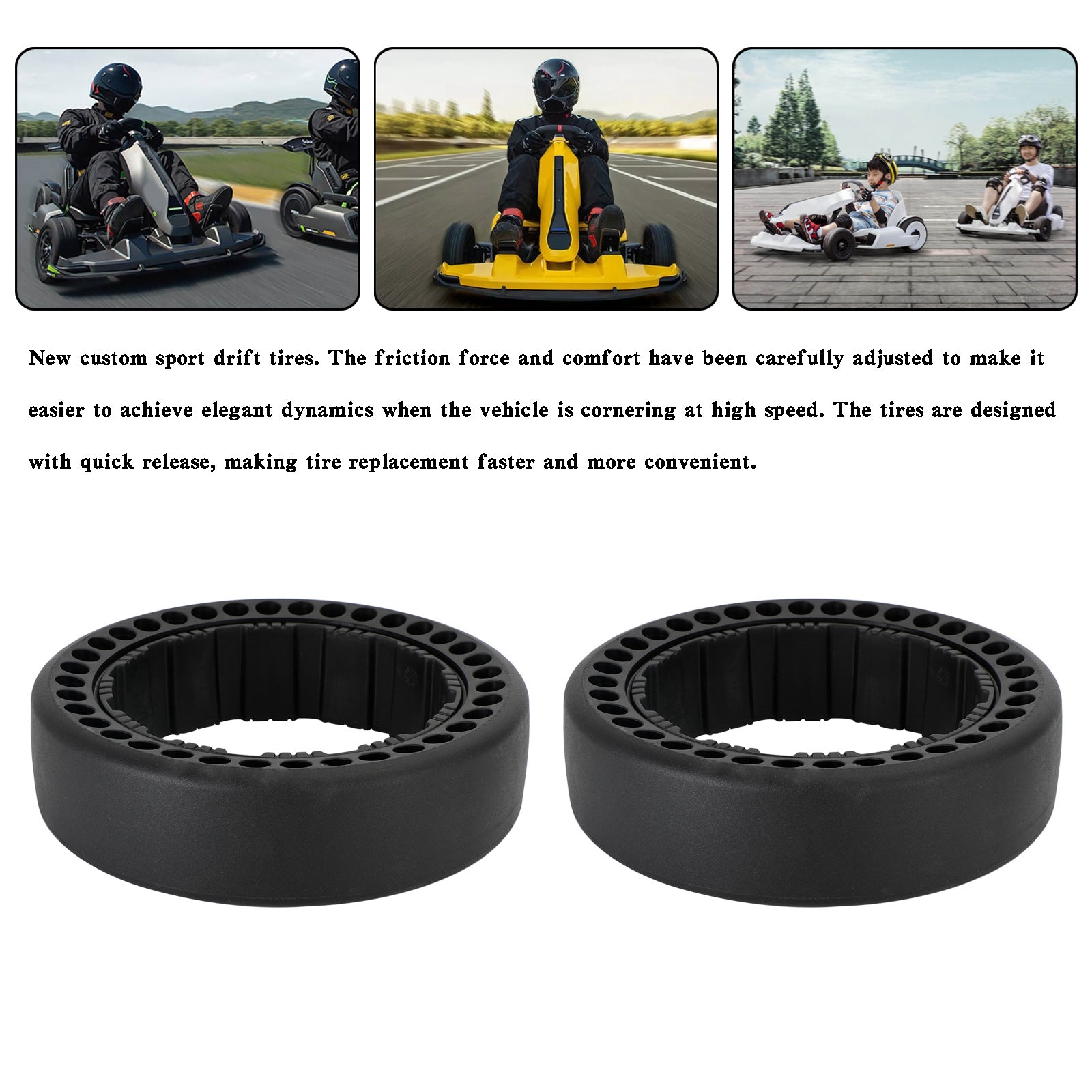1 Pneu Arrière de Drift pour Segway Ninebot Gokart Pro S MAX – Pneu de Remplacement