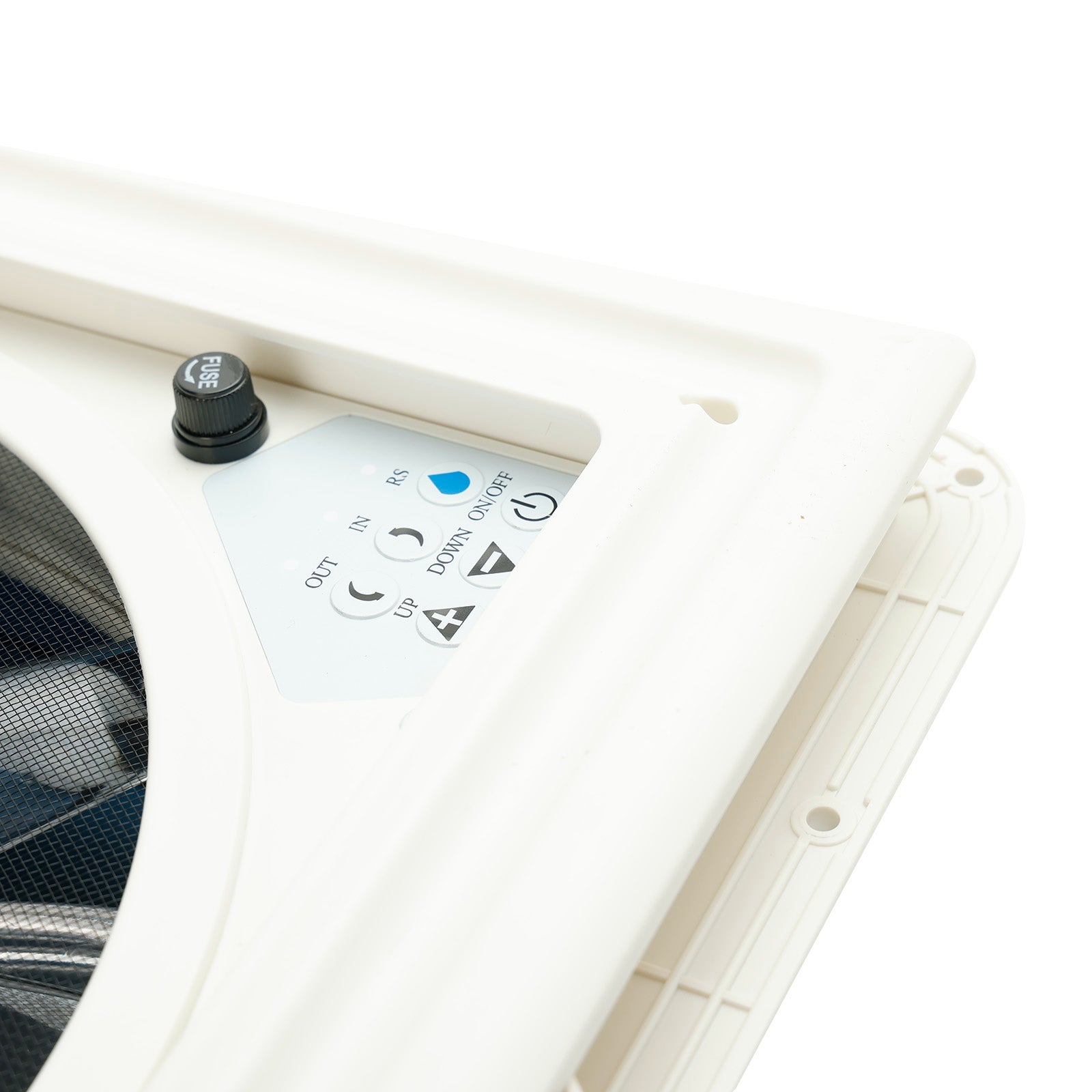 Wentylator dachowy do przyczep kempingowych 15,75 cala z górnym oświetleniem 12 V, pilotem i 10 prędkościami