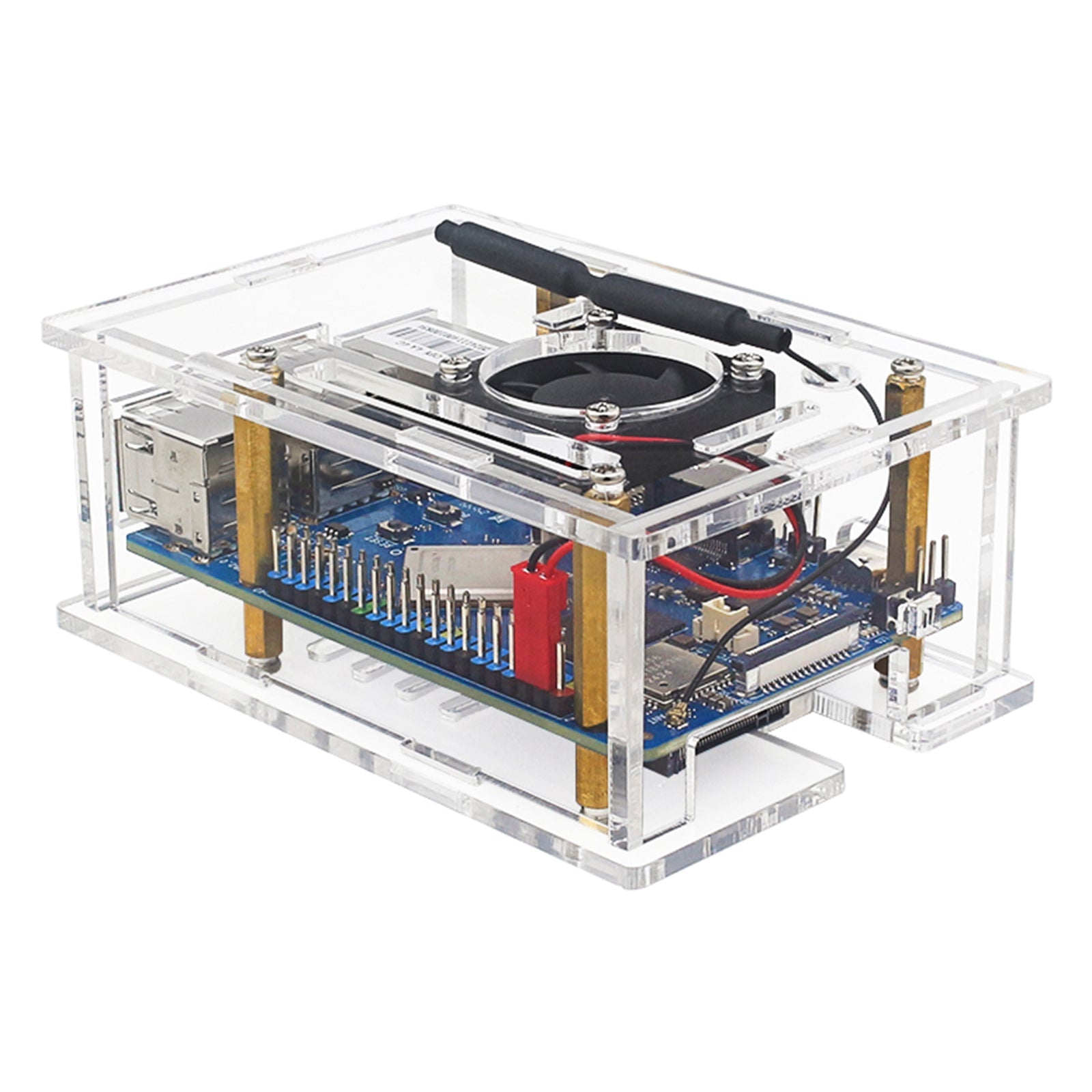 Custodia protettiva trasparente per Orange PI 4A, alloggiamento acrilico con refrigerante