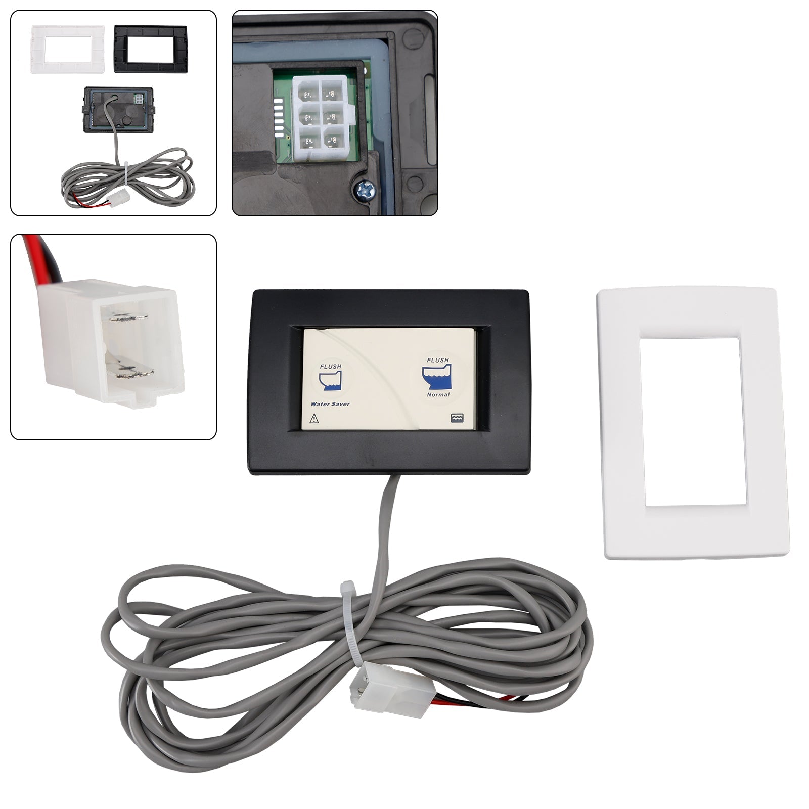 Przełącznik ścienny 36387 dla Tecma RV Silence plus toaleta - przełącznik ścienny z 2 przyciskami