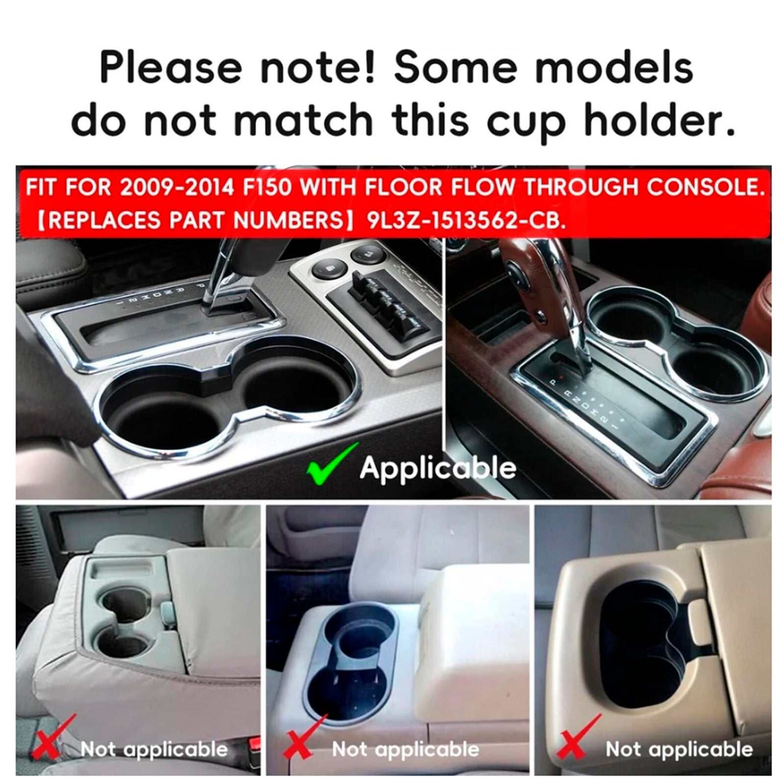 Carte Center per Ford Ford F-150 Console centrale 2009-2014 9L3Z1513562-CB