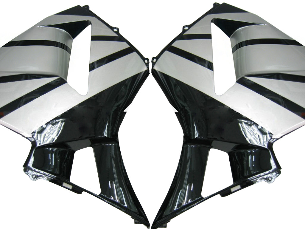 Kit de carénage en plastique ABS pour Honda CBR600RR 2003-2004 gris et blanc