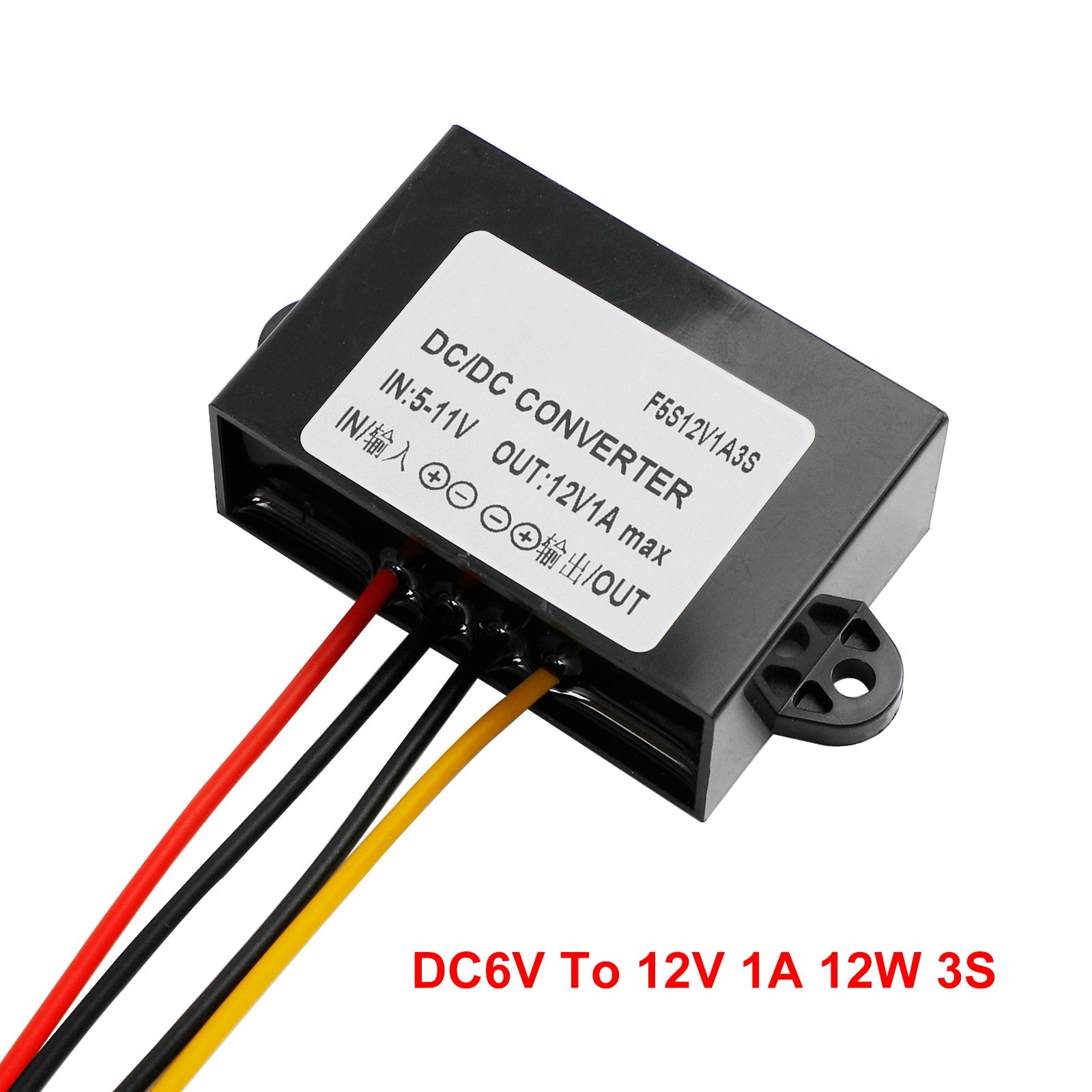Waterdichte DC-DC-lift 1 A 6 V 12 V, auto-voedingsmodule