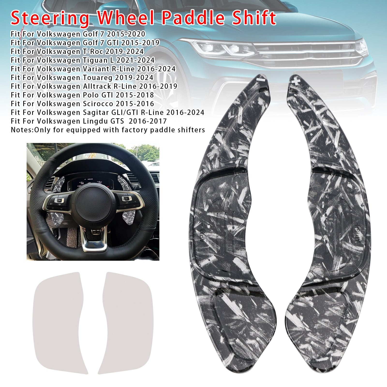 Verlenging van snelheidsverandering Pallets stuurwiel voor VW Golf 7 T-ROC