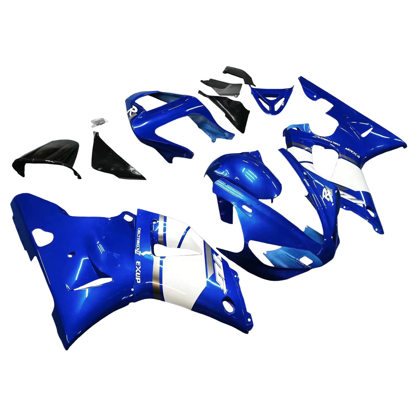 Kit carena in plastica per iniezione ABS adatta per Yamaha YZF R1 2000-2001 Blu