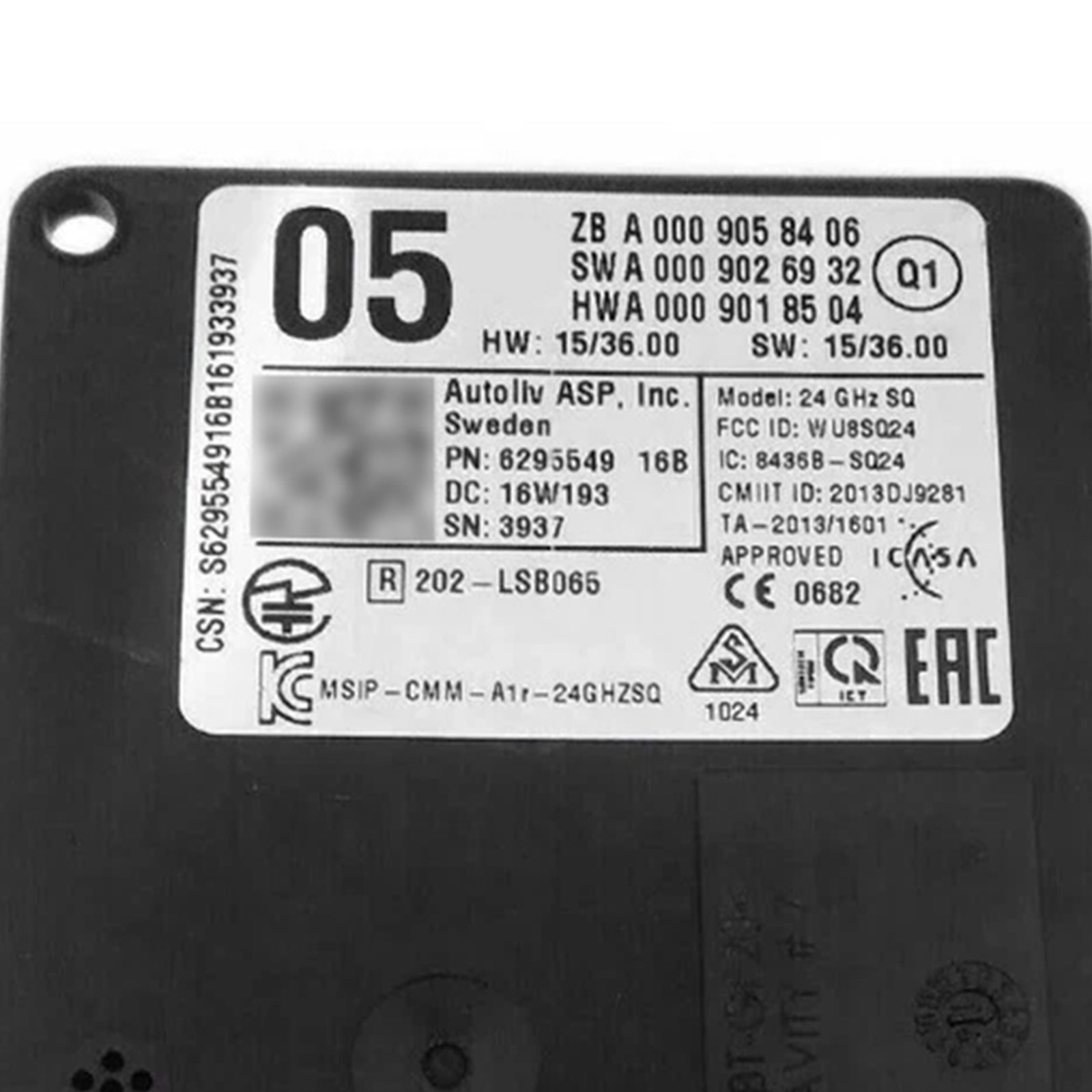 Distronic-etututka-anturi 0009058406 Mercedes Benz ML/GL/GLE/GLS -malleihin W166/X166