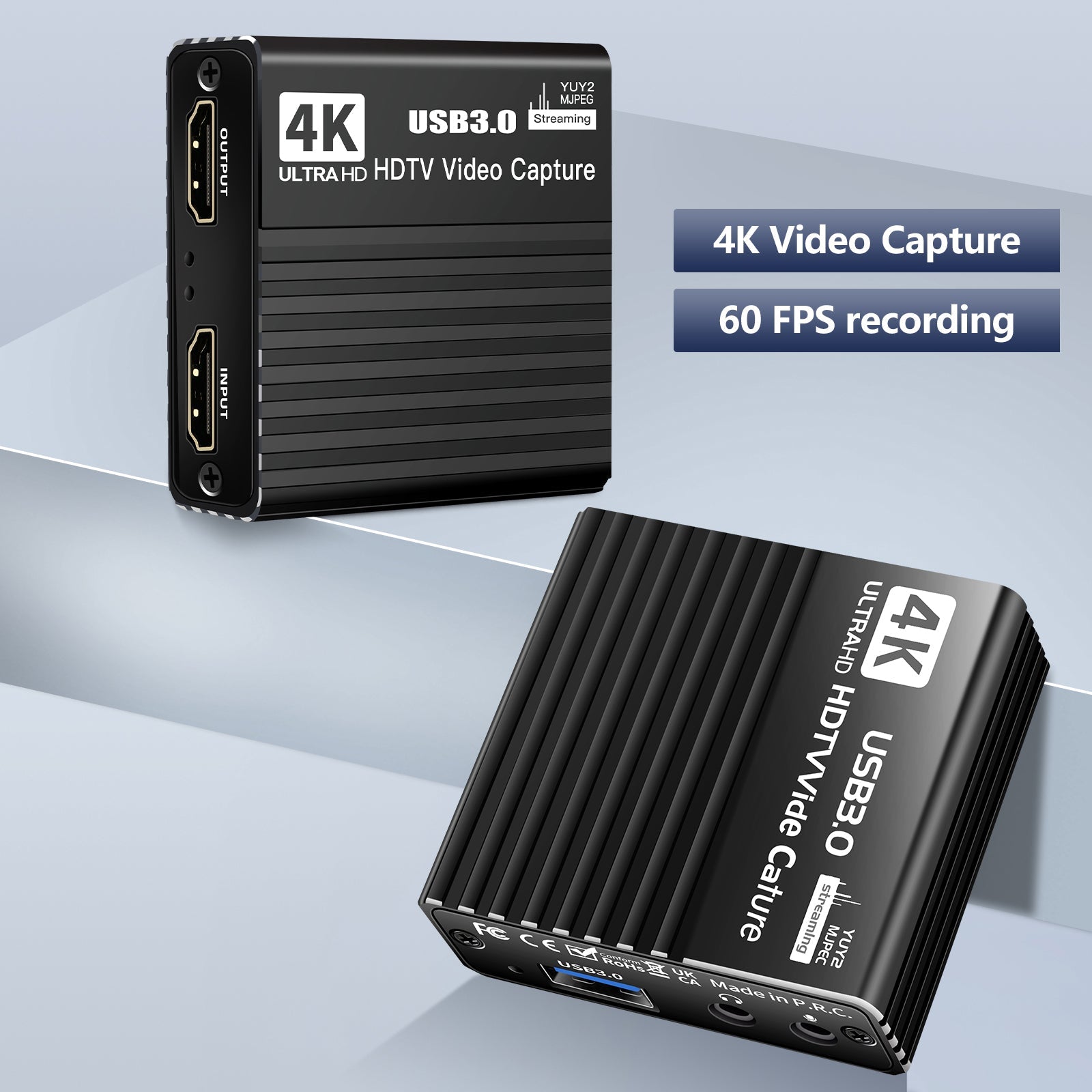 Scheda di acquisizione video USB 3.0 Scatola di registrazione HDMI 4K Microfono per trasmissione in diretta da gioco