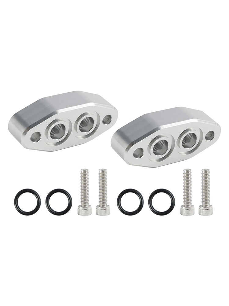 2 stuks oliekoeleradapter -6AN ORB O-ring inlaat-/uitlaatpoortplaat LS1 LSX LS3 LS LS2