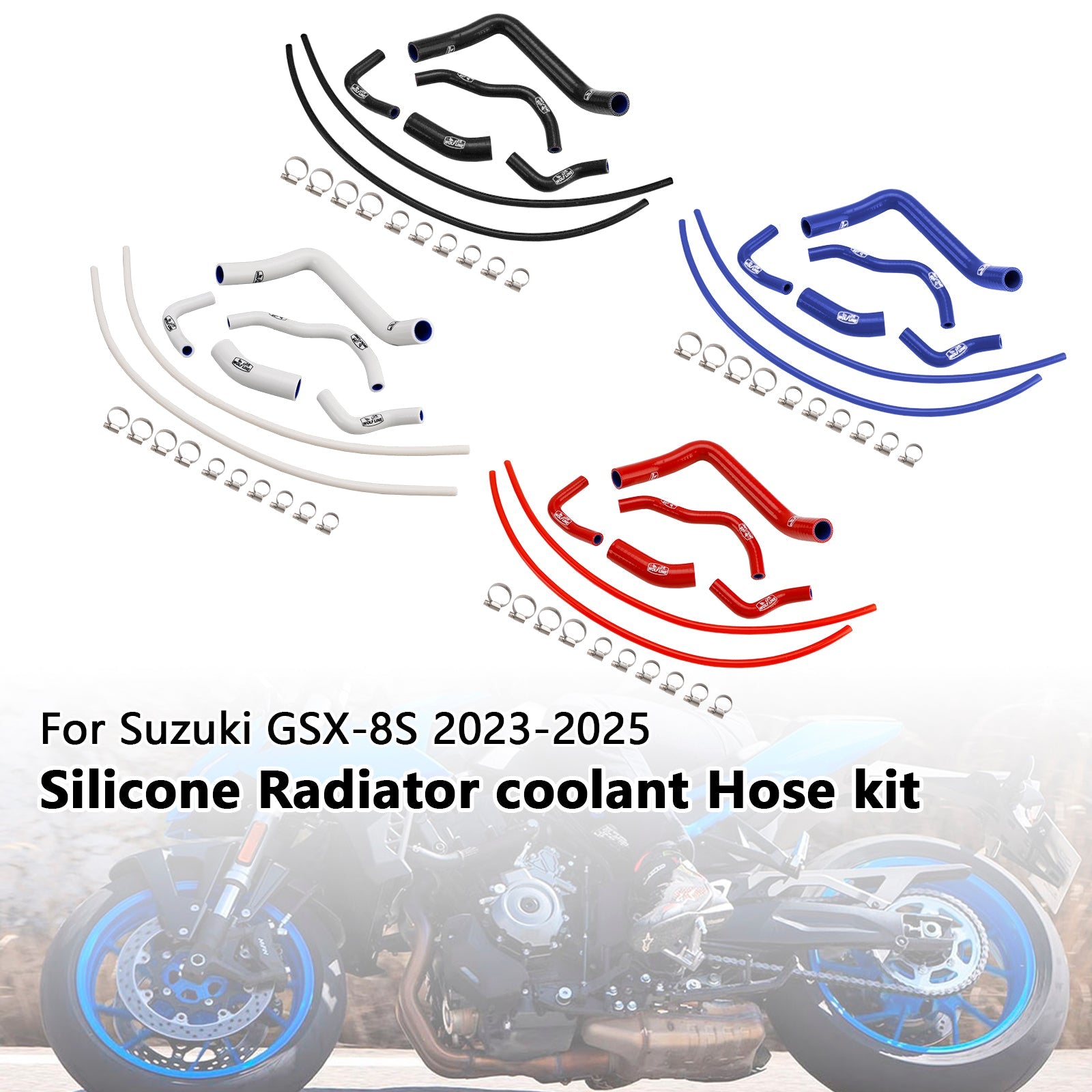 Tubo di raffreddamento in silicone per radiatore Suzuki GSX-8S 2023-2025