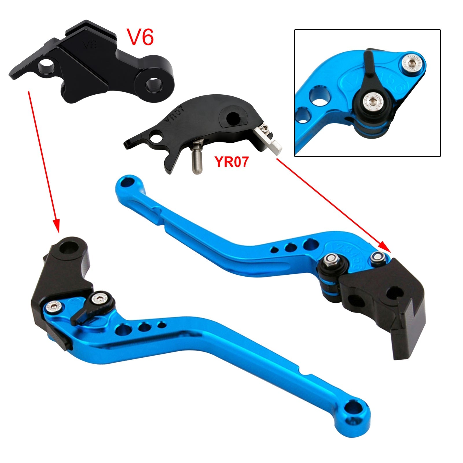 Levier de frein et d'embrayage long compatible avec YAMAHA XSR900 XSR900GP MT-09 MT-09SP 2024-2025