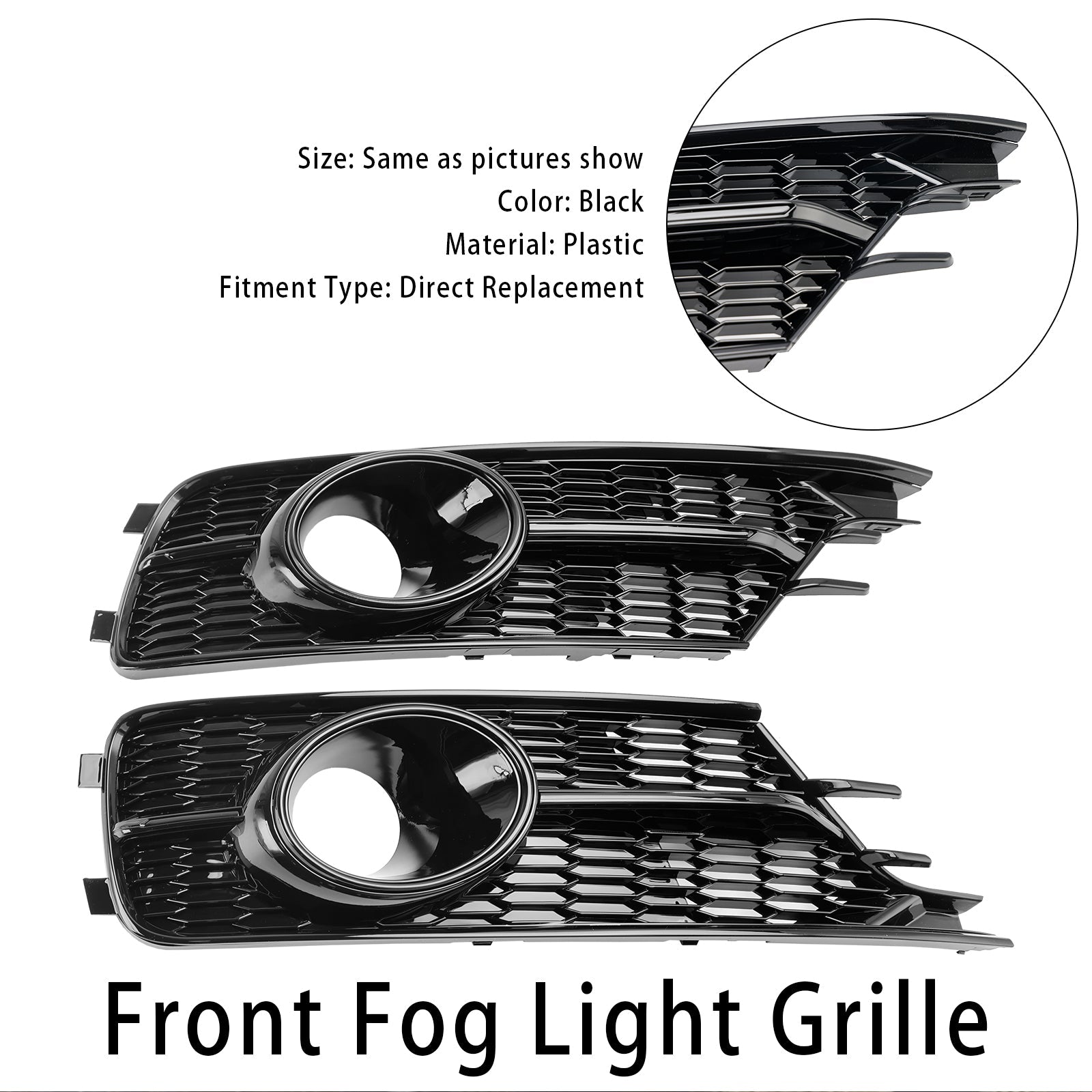 2016-2018 AUDI A6 C7 W/ACC Coppia di coperture della luce inferiore del paraurti anteriore Griglia 4G0807647A