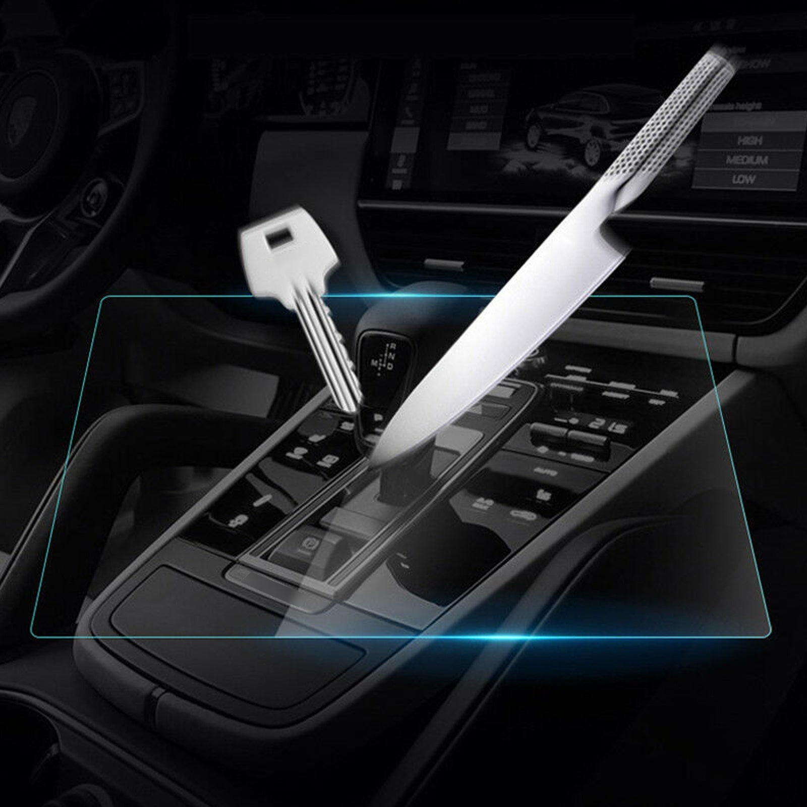 TPU-näytönsuojakalvo navigointilaitteille (2 kpl) Porsche Cayenne 2.9T ja 3.0T (2018-2020) -malleihin