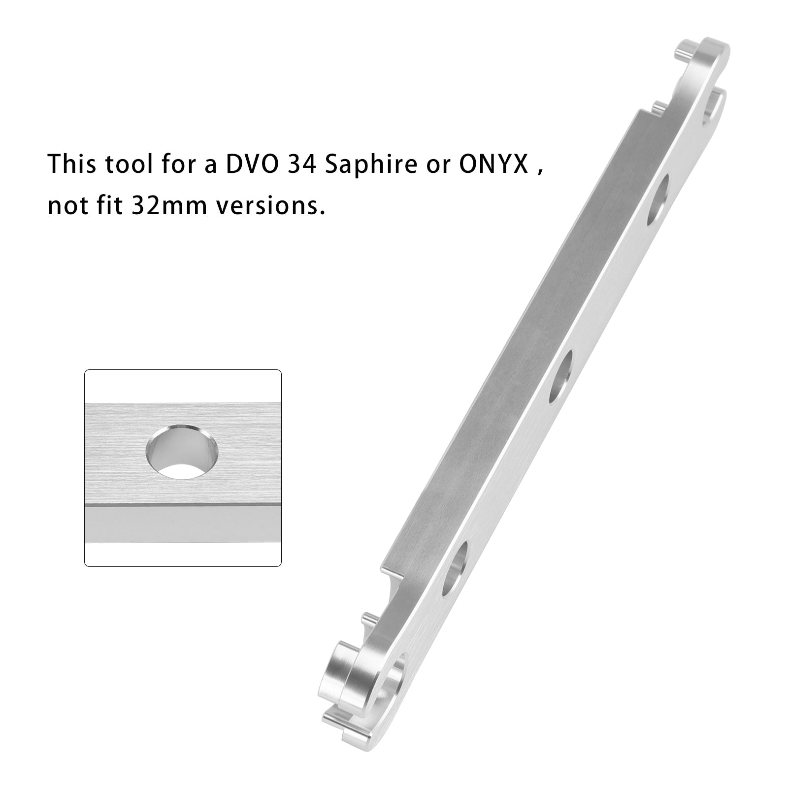 De onderste aluminium dop ontmantelen. Gereedschap gebruikt voor de reconstructie van DVO Saphire/Onyx Forks.