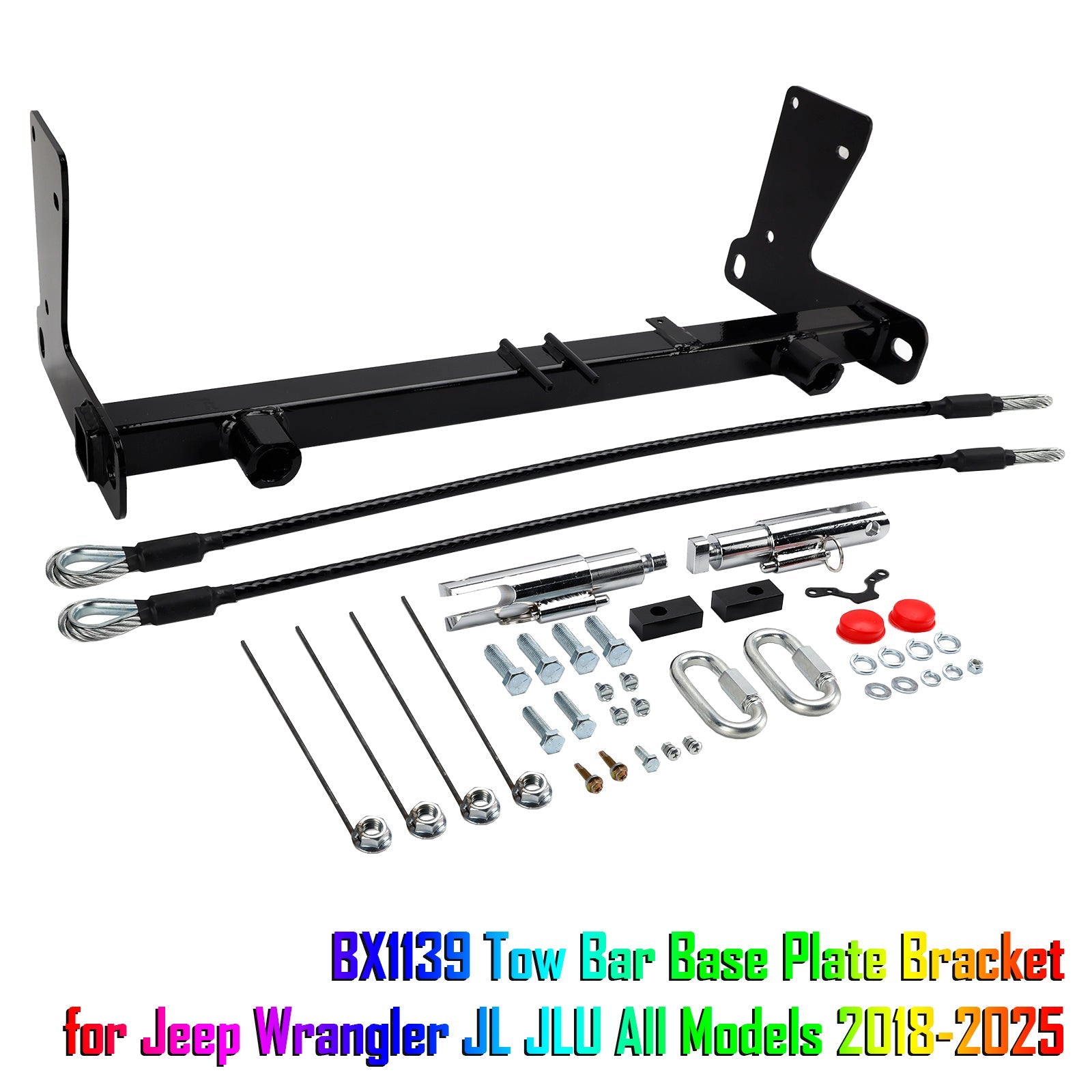 Staffa per piastra base barra di traino BX1139 per Jeep Wrangler JL JLU (tutti i modelli) 2018-2025