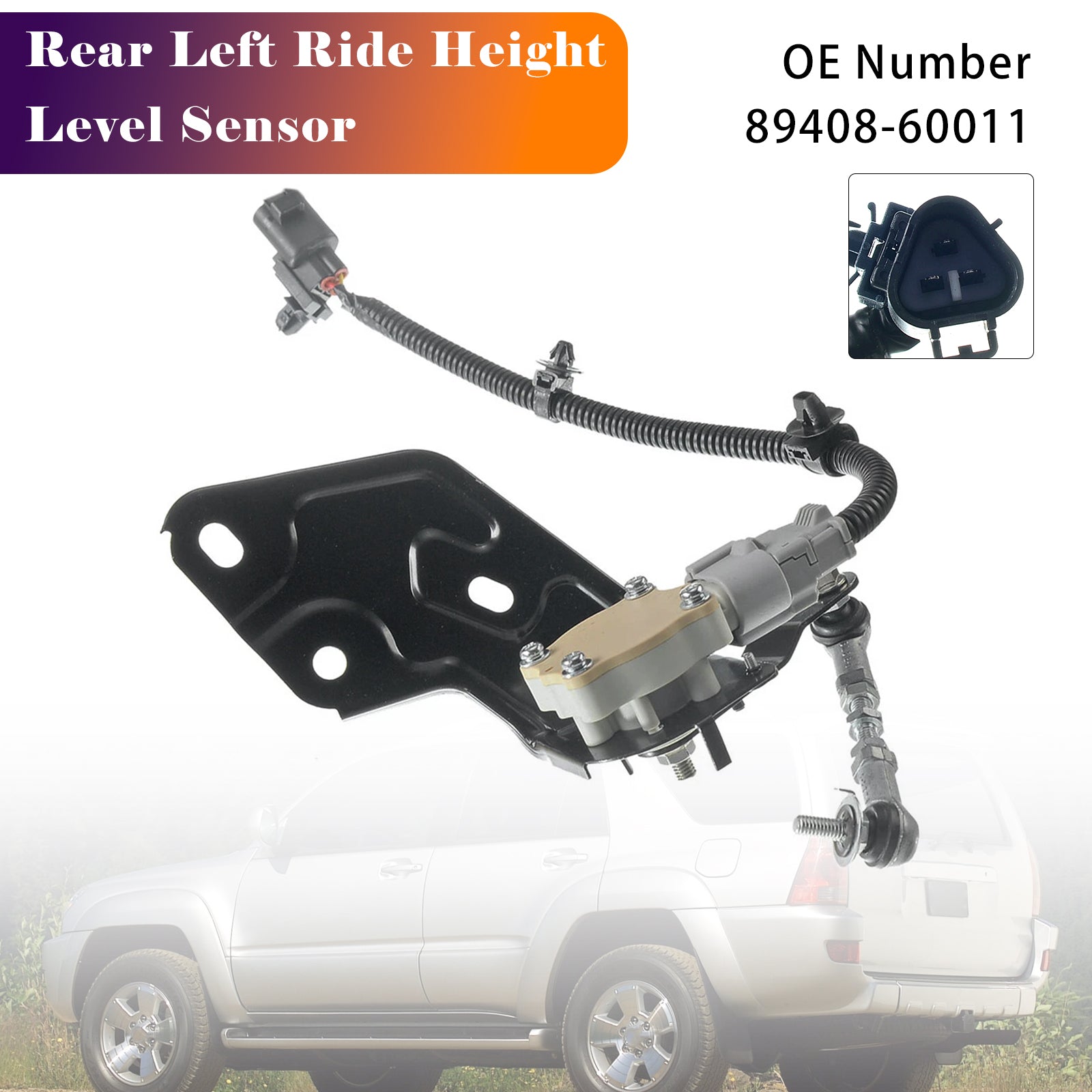 Capteur de niveau de caisse arrière gauche pour Toyota 4Runner et Lexus GX470 4.7L (2003-2009)