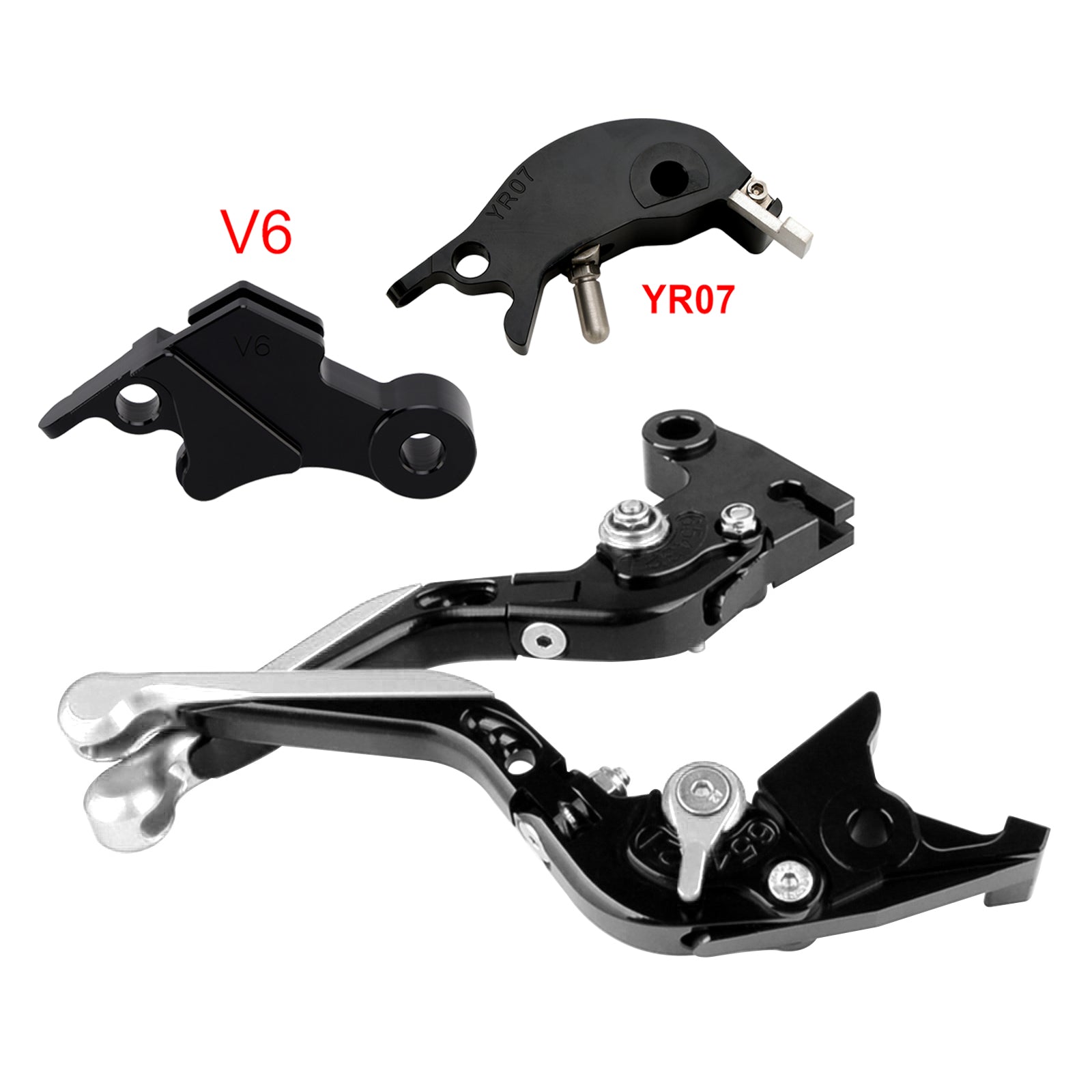 Levier de frein et d'embrayage réglable compatible avec YAMAHA XSR900 XSR900GP MT-09 MT-09SP 24-25