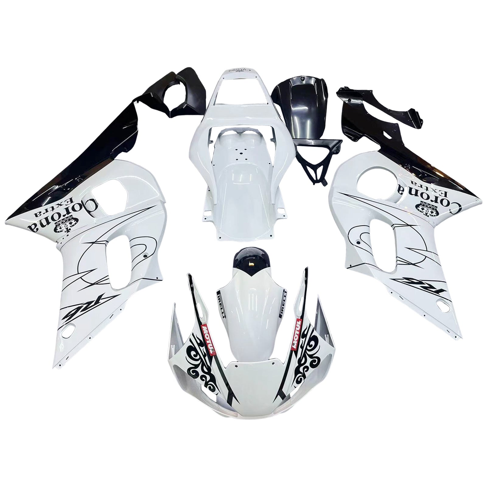 Kit de carénage par injection , carrosserie en plastique ABS Pour Yamaha YZF 600 R6 1998-2002