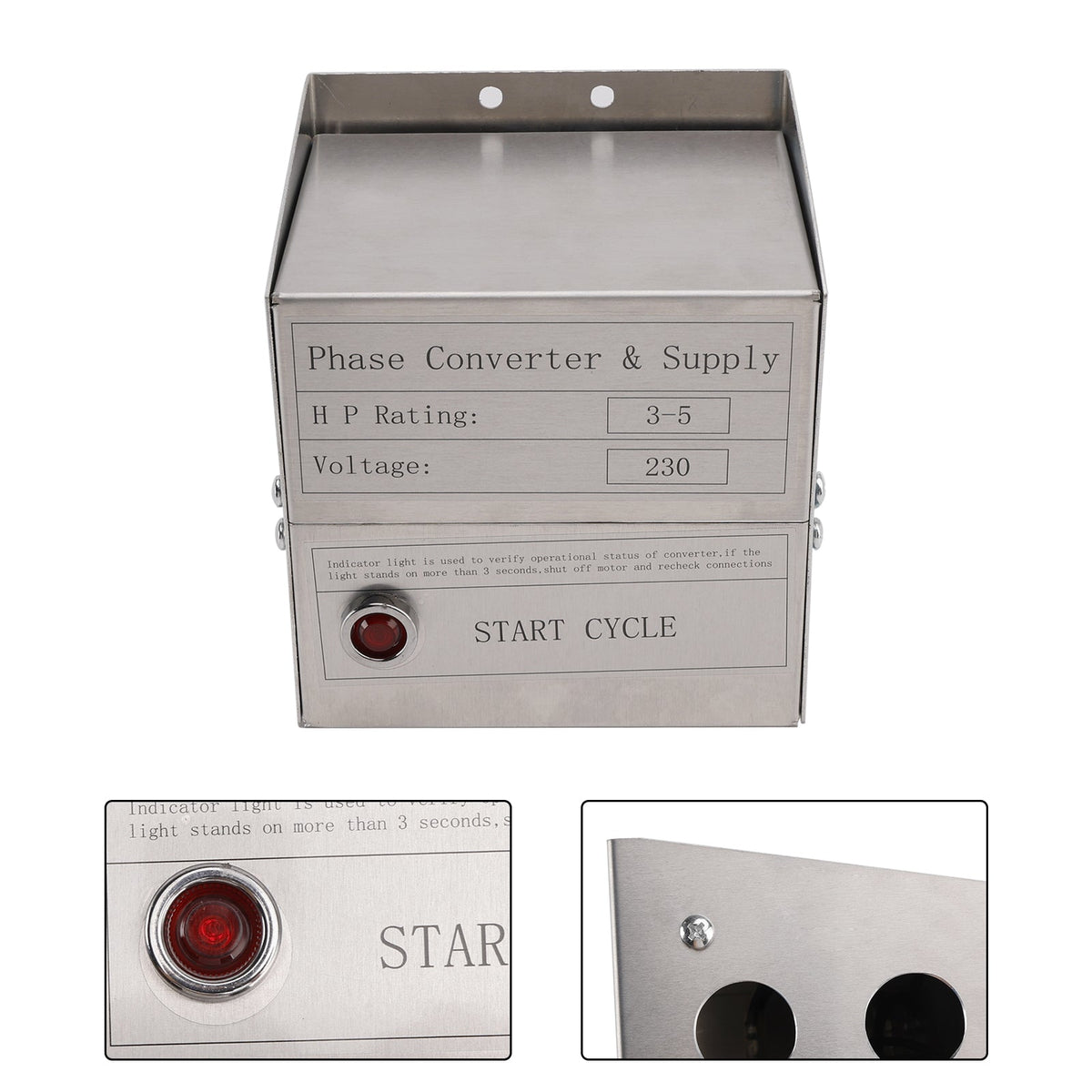 SCM03 HD 3-5 HP Statischer Phasenkonverter für Fräsmaschinen, Bohrmaschinen, Drehmaschinen und Sägen