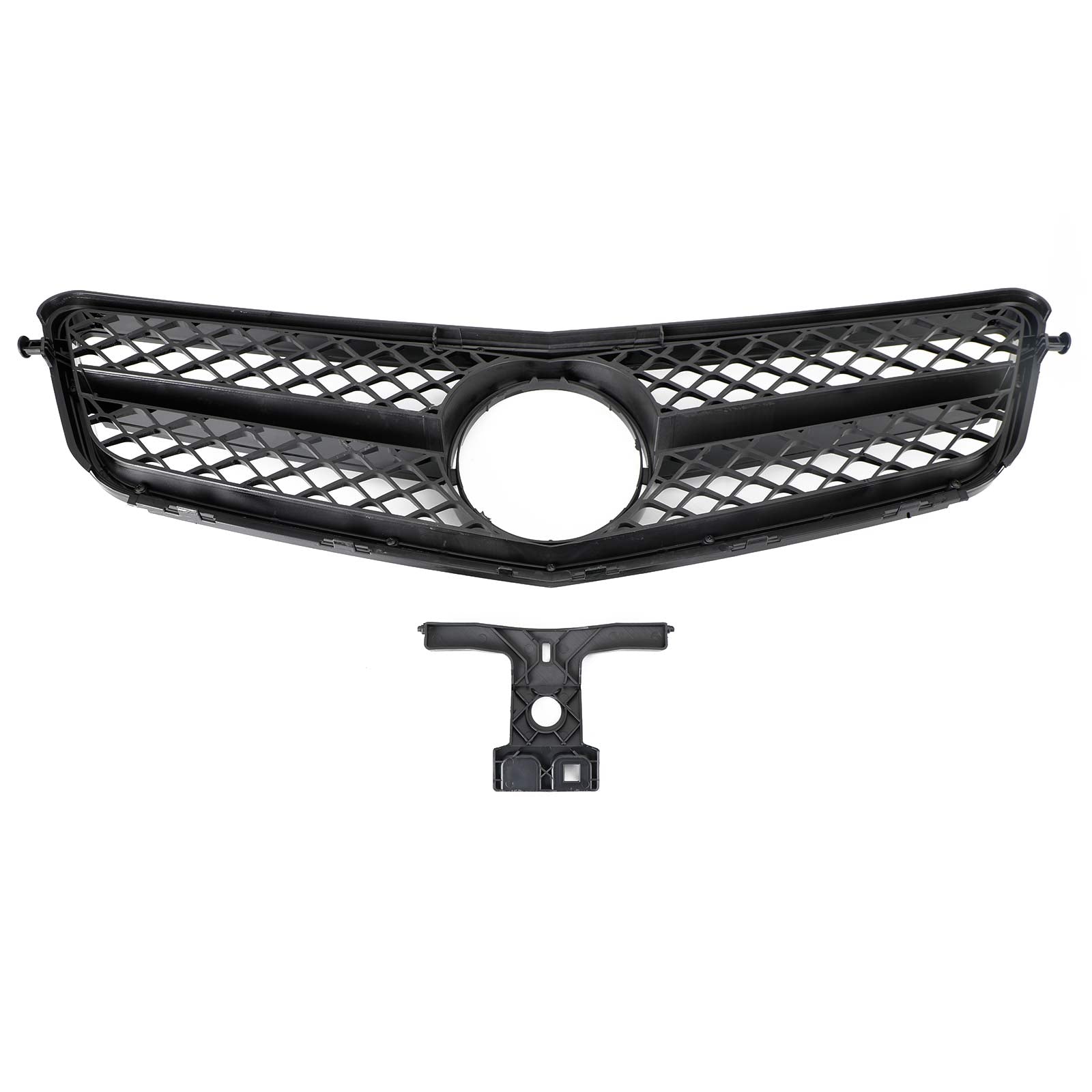 Front Bumper Grille Grill Pour C-Class Benz W204 C300 C350 2008-2014 w/LED