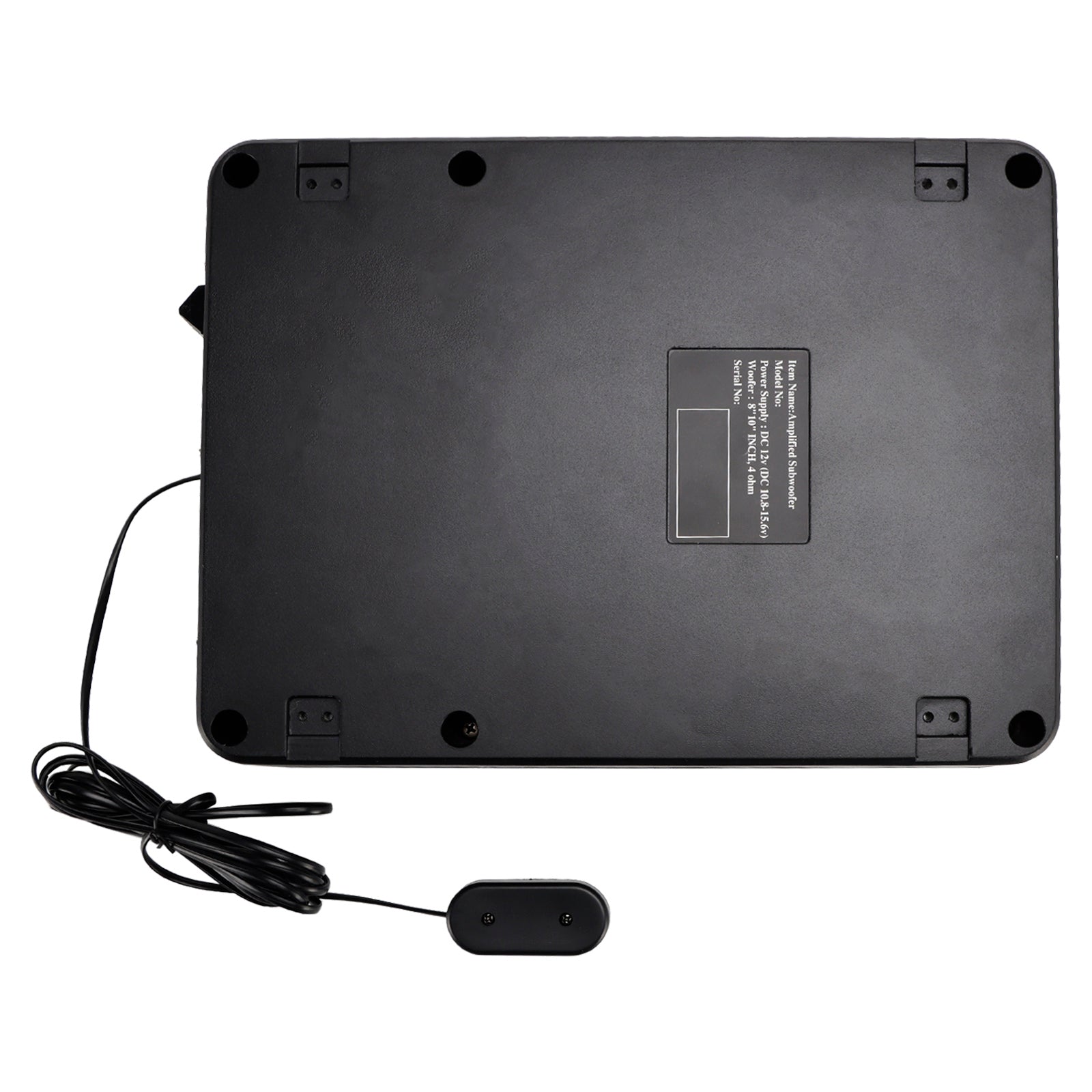 1200W Caisson de basses actif plat 10" 12V pour voiture, SUV et monospace, à installer sous le siège
