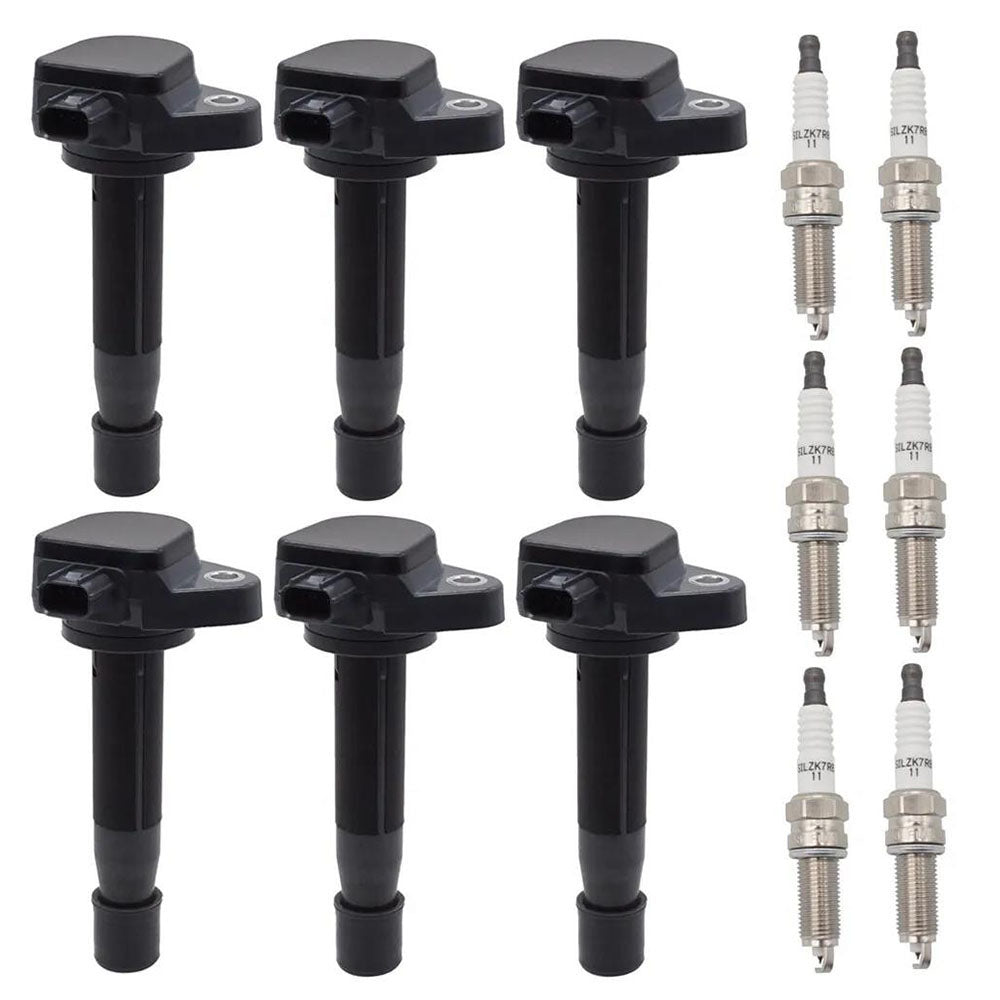 6 sztuk 2009-2014 Acura TL V6 3.7L cewka zapłonowa + świeca zapłonowa UF603 5C1681