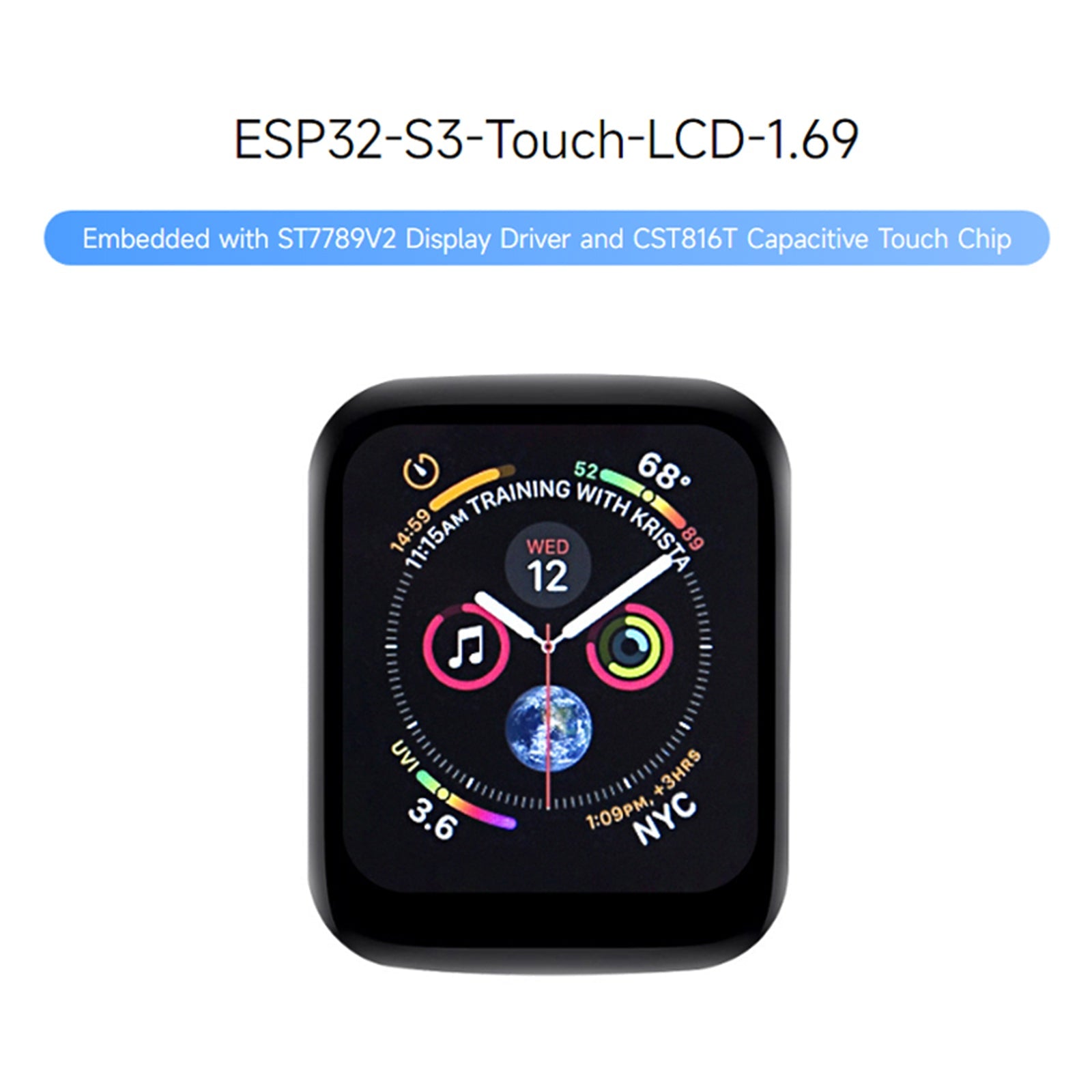 ESP32-S3 ontwikkelingskaart met 1,69 inch 240 MHz wifi Bluetooth 240 inch processor