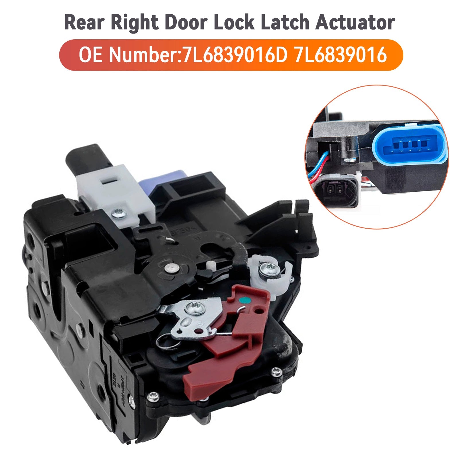 Attuatore di bloccaggio della porta posteriore destra per VW Touareg 2005-2010 7L6839016D