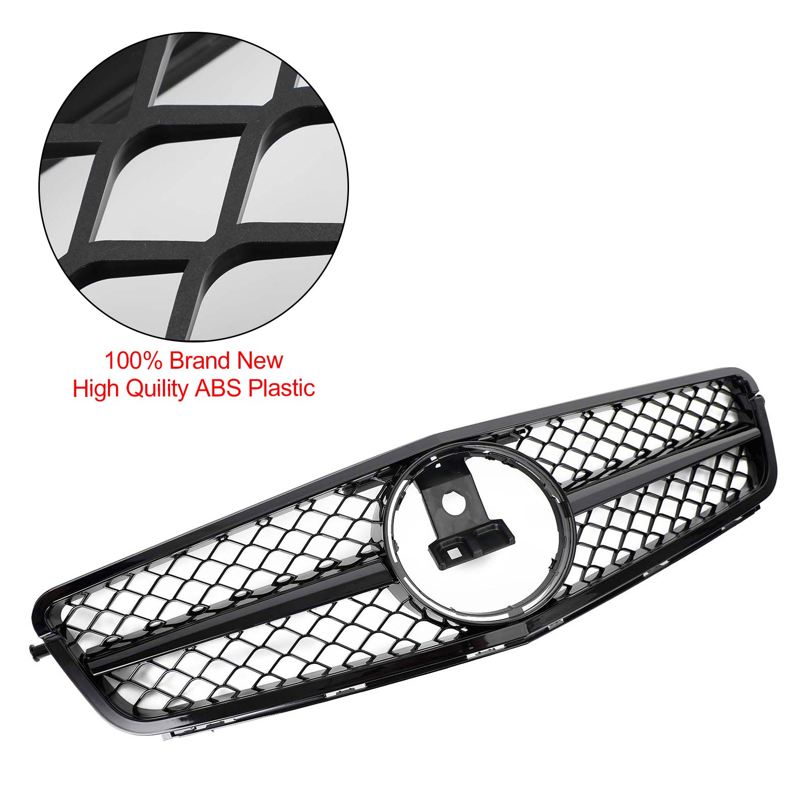 Front Bumper Grille Grill Pour C-Class Benz W204 C300 C350 2008-2014 w/LED