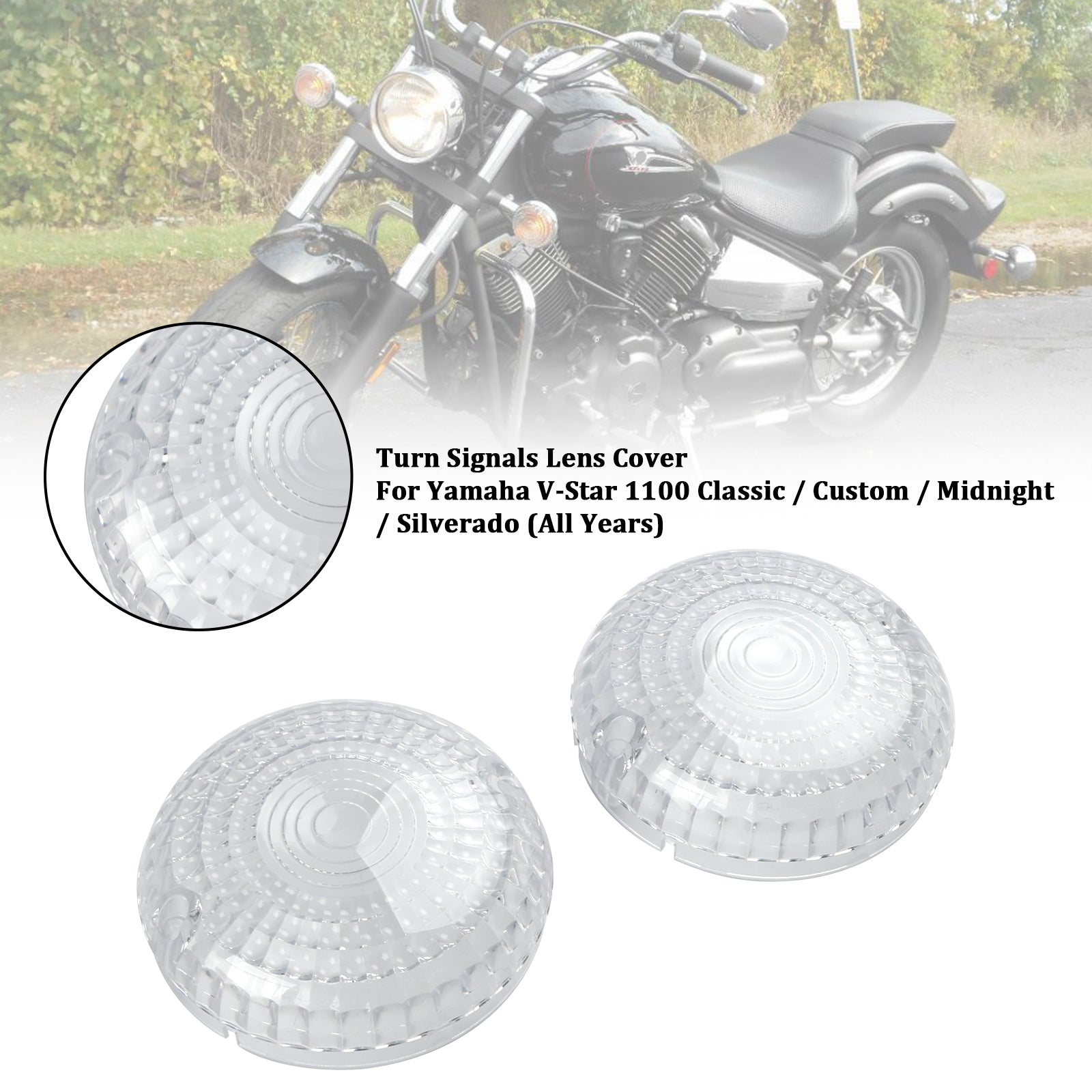 Cubierta de lentejas de los indicadores delanteros/traseros para la estrella de ruta Yamaha V-Star1100 XVS650