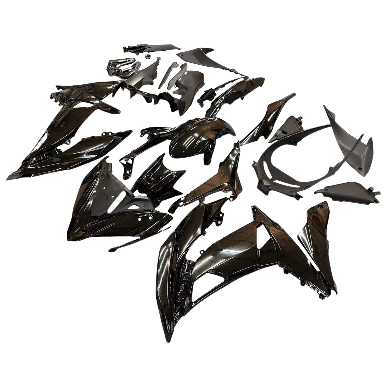 Amotopart Kitage Kit 'Plastična vbrizgavanje za Kawasaki ninja 650 EX650 2017-2019 Black Brillant Generic