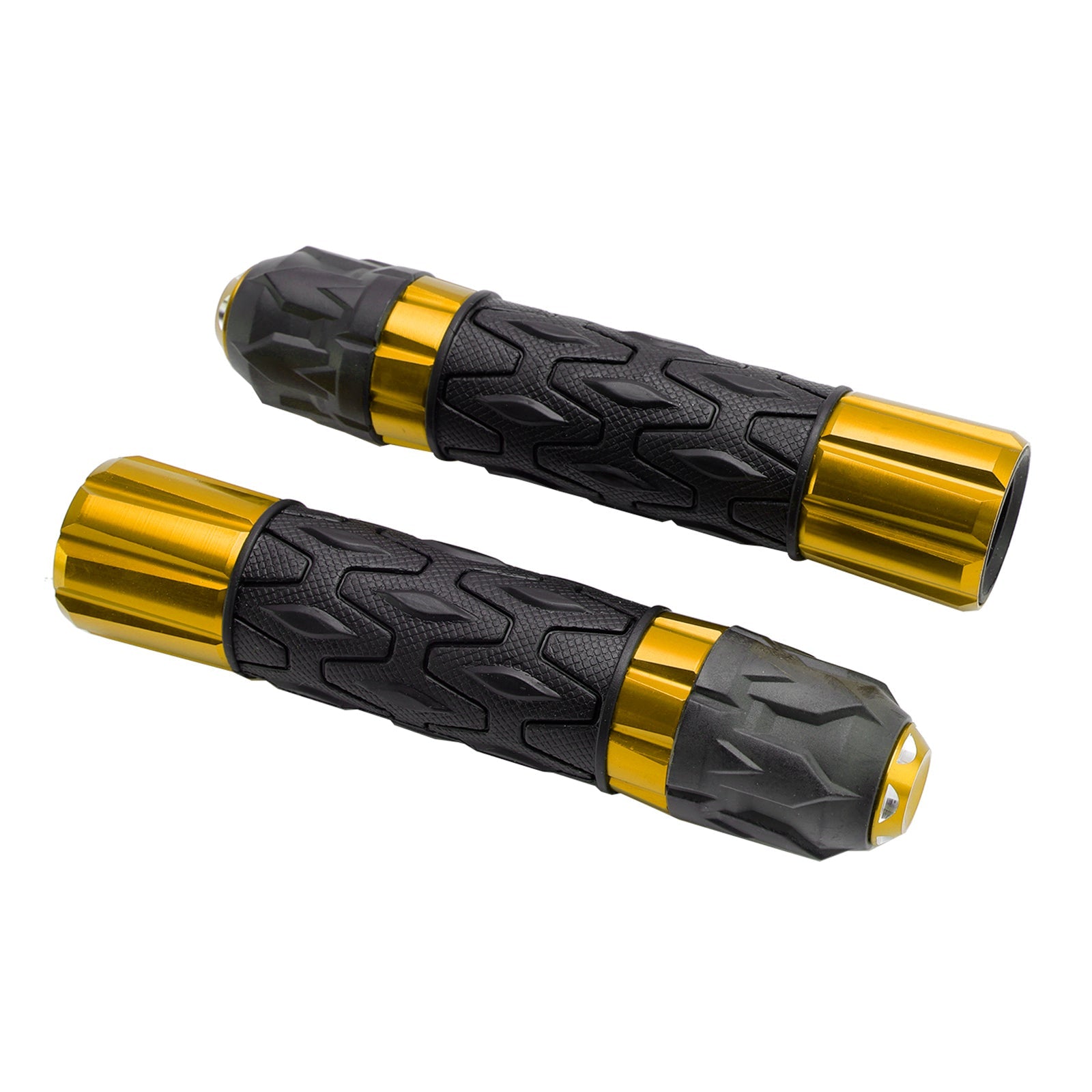 Manopole universali per manubrio moto CNC 7/8""/22 mm, rosso e argento