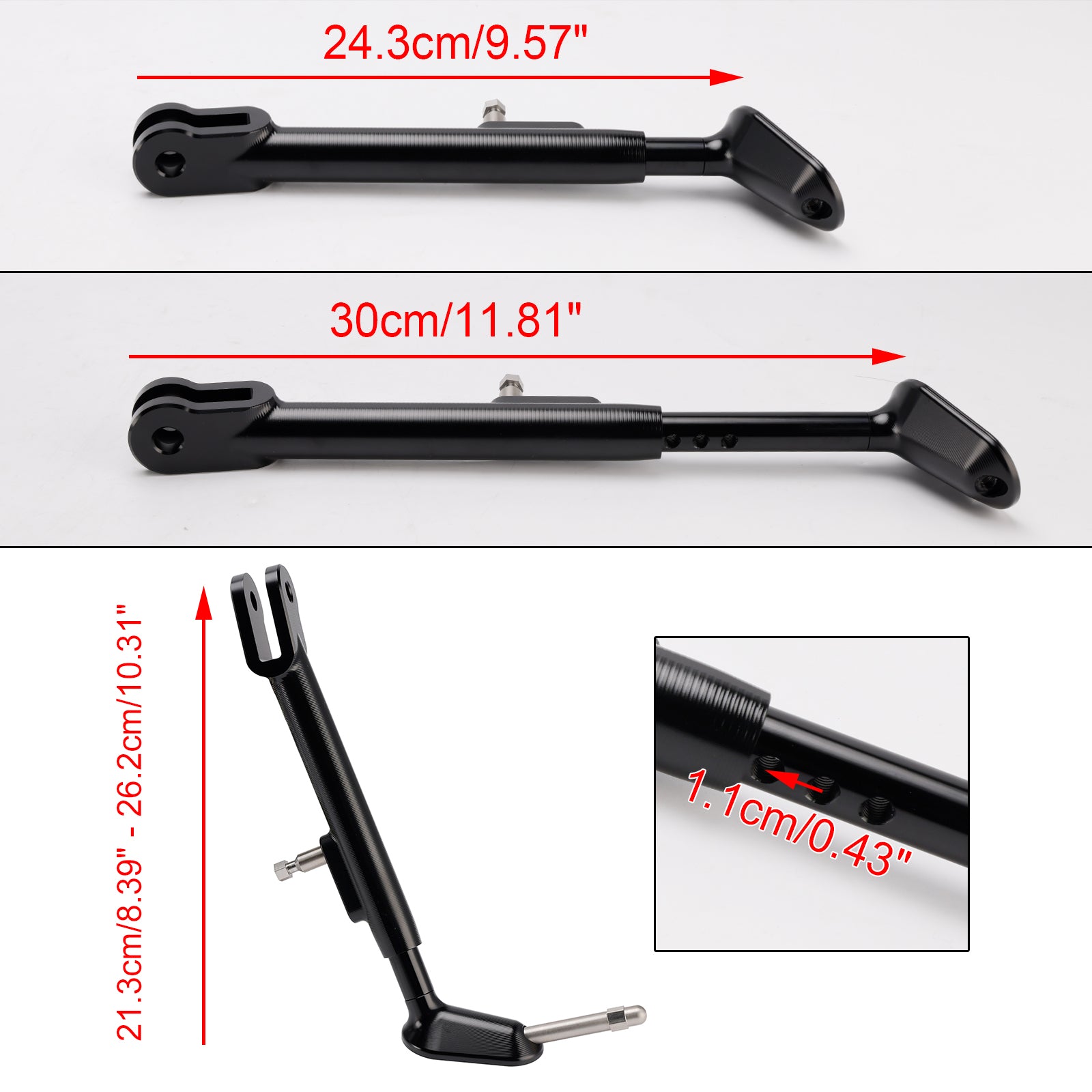 2025 - Béquille latérale réglable pour Yamaha MT-07