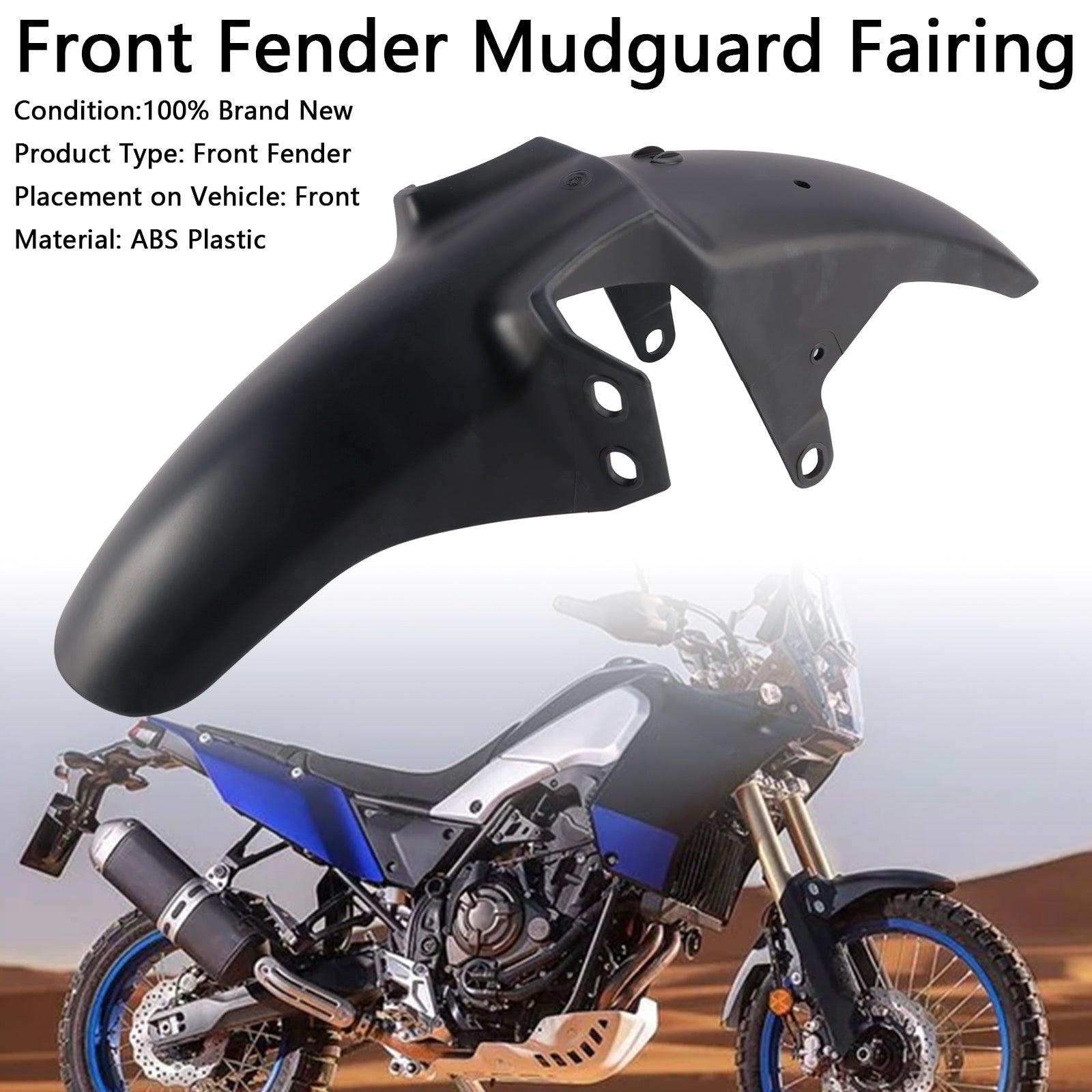 2019-2024 Yamaha Tenere 700 Carénage de garde-boue avant