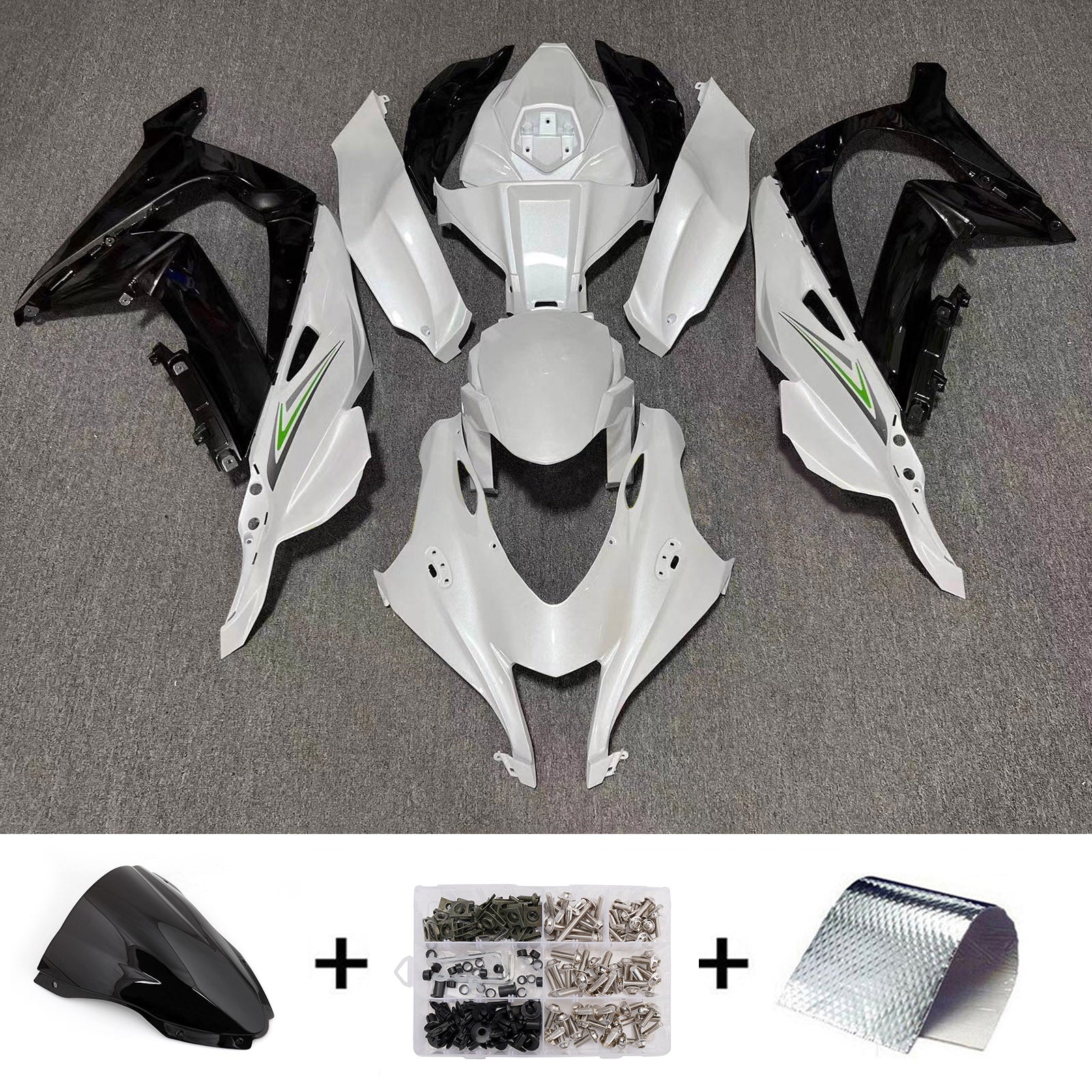 Kit de carénage injecté en plastique ABS compatible avec Kawasaki ZX10R 2016-2020