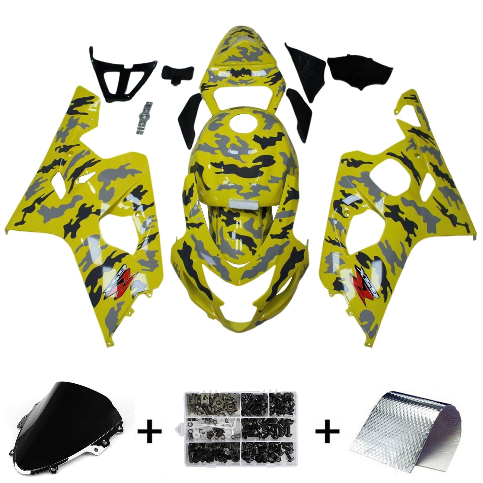 Kit carena iniezione Suzuki GSXR 600/750 K4 2004-2005 Carrozzeria in plastica ABS
