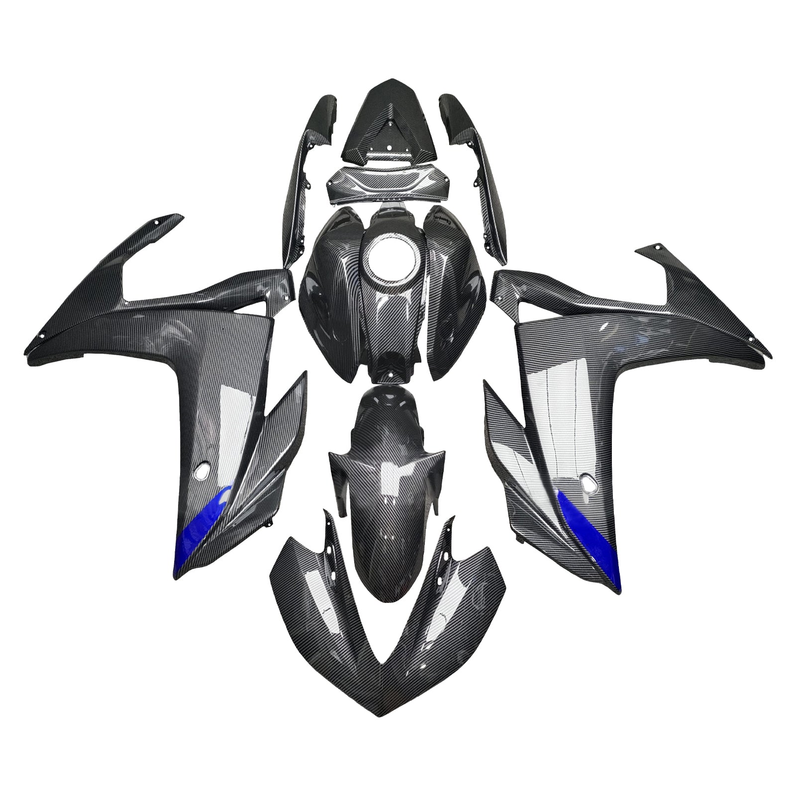 Kit de carénage injecté ABS pour Yamaha YZF-R3 2014-2018 et R25 2015-2017