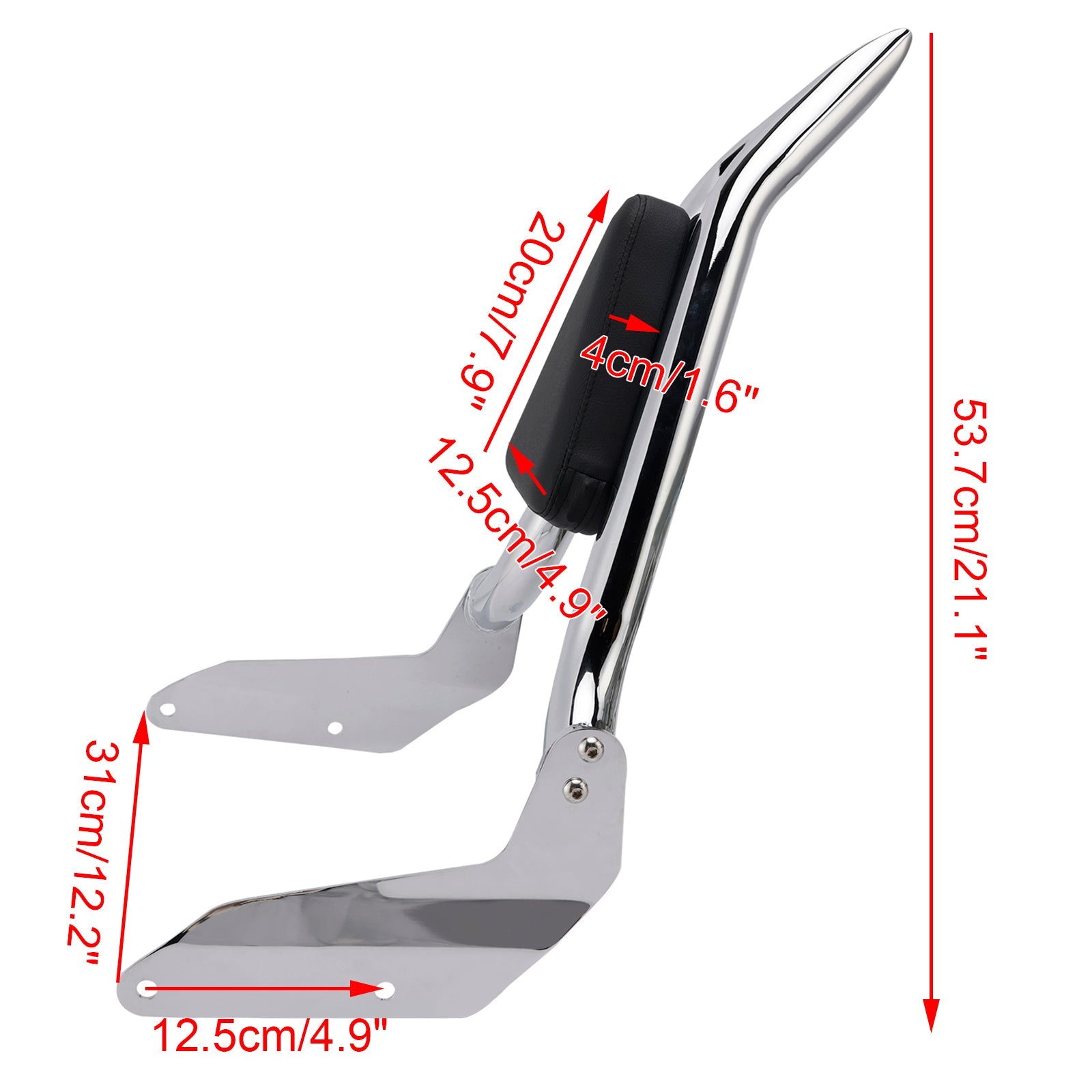 Dossier passager Sissy Bar pour Honda Magna VF 250 1995-2006
