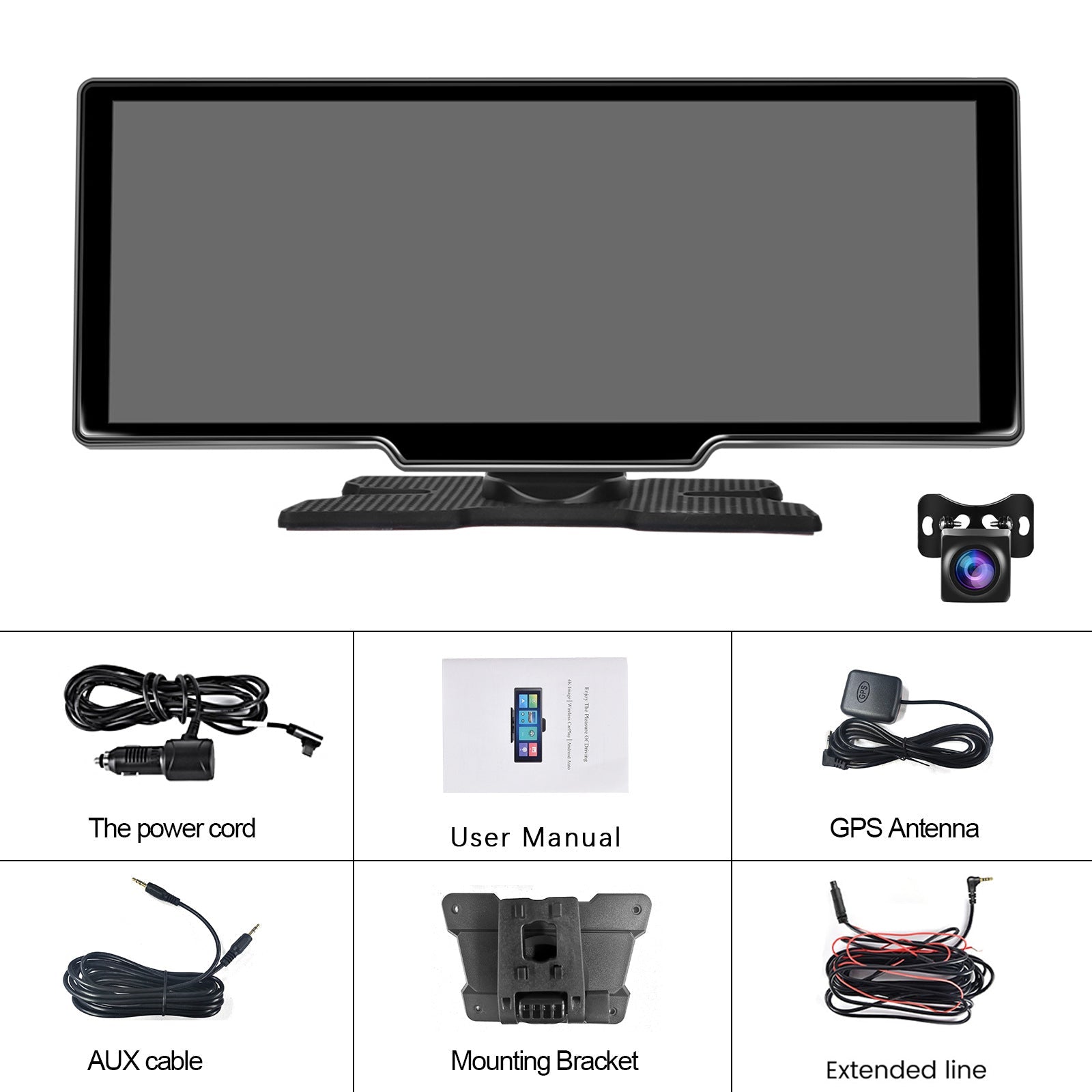 10,26"" Portable Bluetooth Navigation de voiture sans fil Carplay HD Grand écran tactile