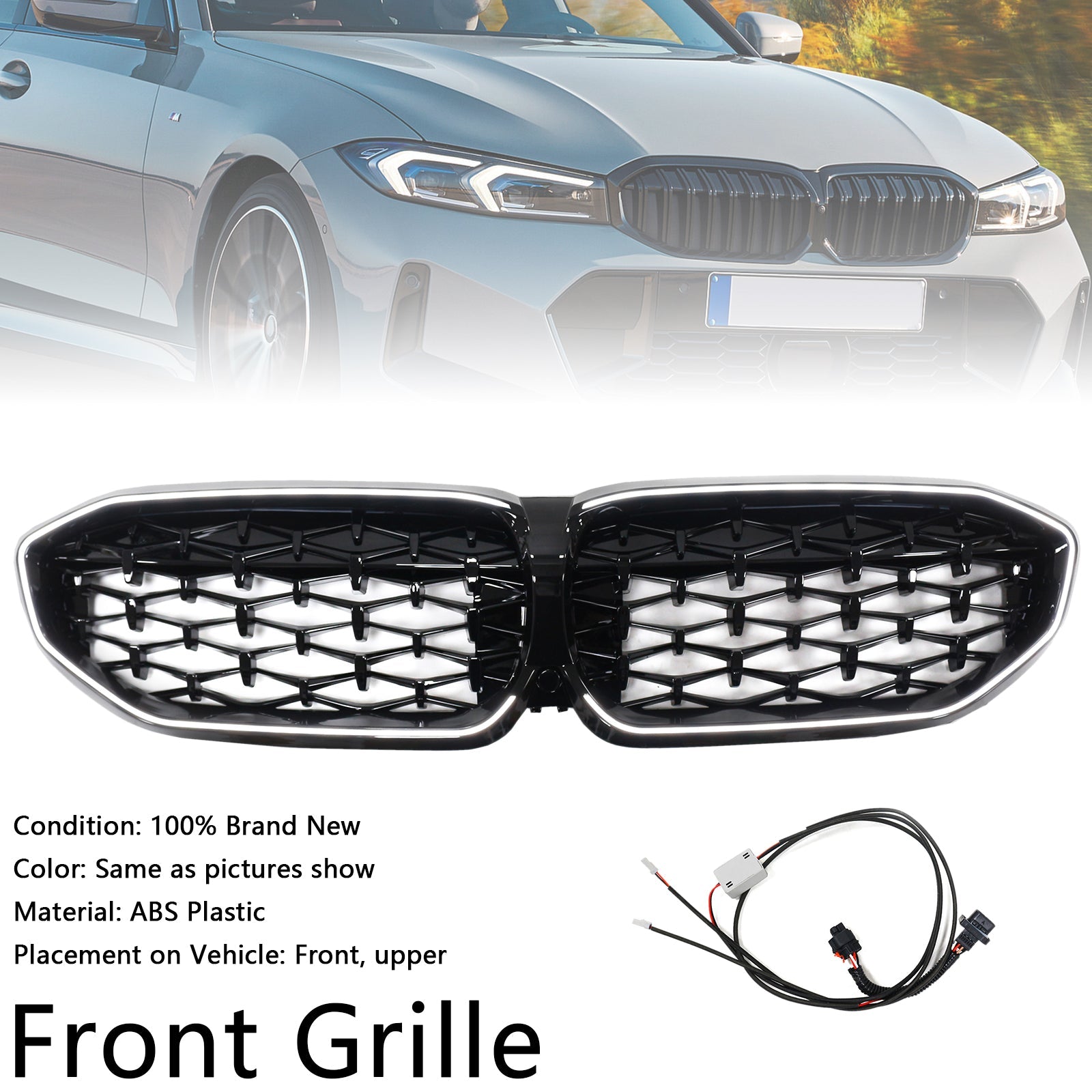 Grille de calandre Diamond Kidney pour BMW Série 3 G20 2019-2022 51138072085