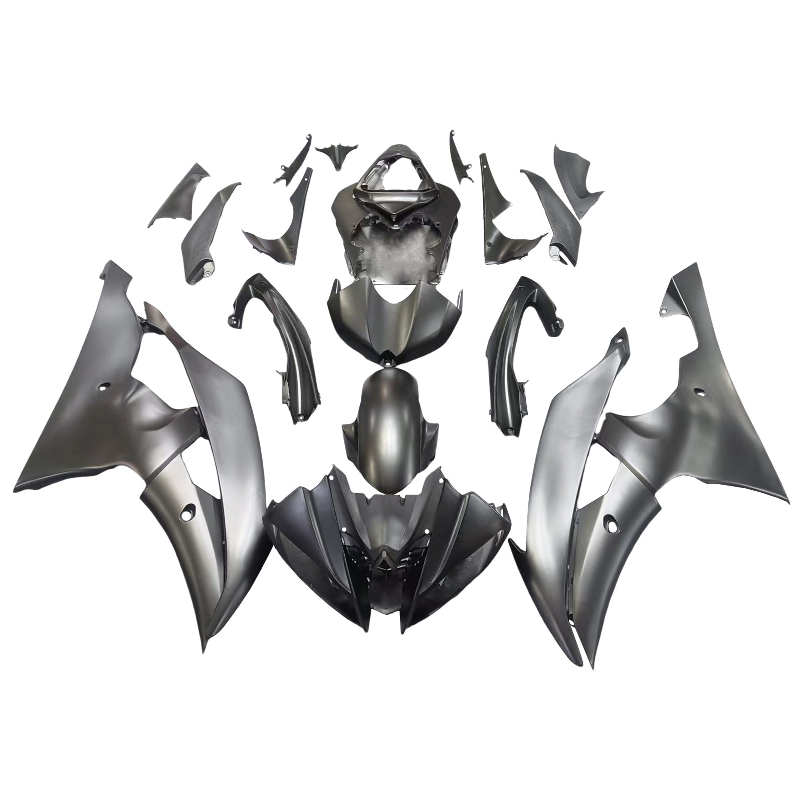 Kit de carénage en plastique moulé par injection noir mat pour Yamaha YZF-R6 2008-2016