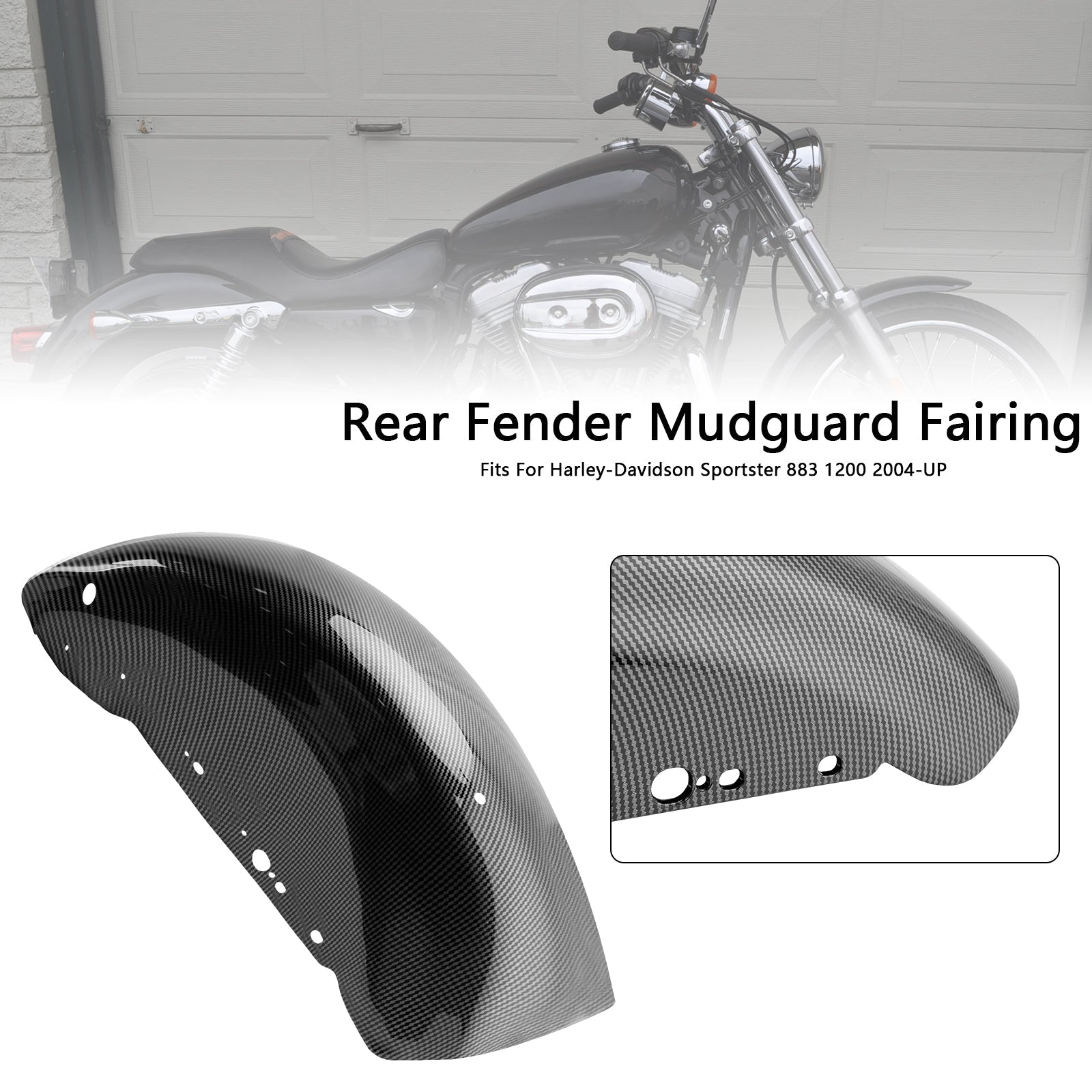 Carénage de garde-boue arrière Sportster 883 1200 2004-UP