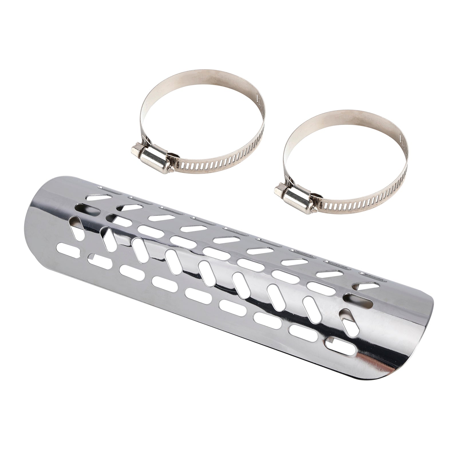 Copertura deflettore calore per marmitta&Scarico in acciaio cromato per moto e scooter, nero