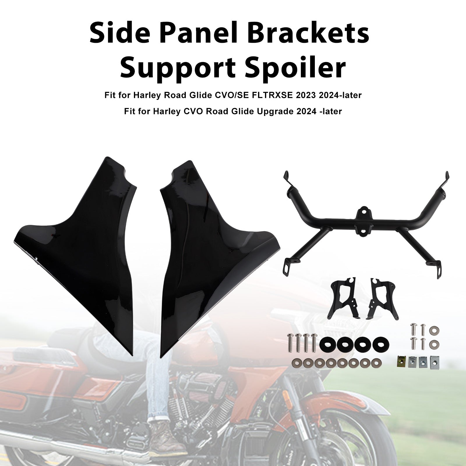 Staffe del pannello laterale per staffa spoiler Harley Road Glide CVO ST FLTRXSTSE dal 2024 in poi