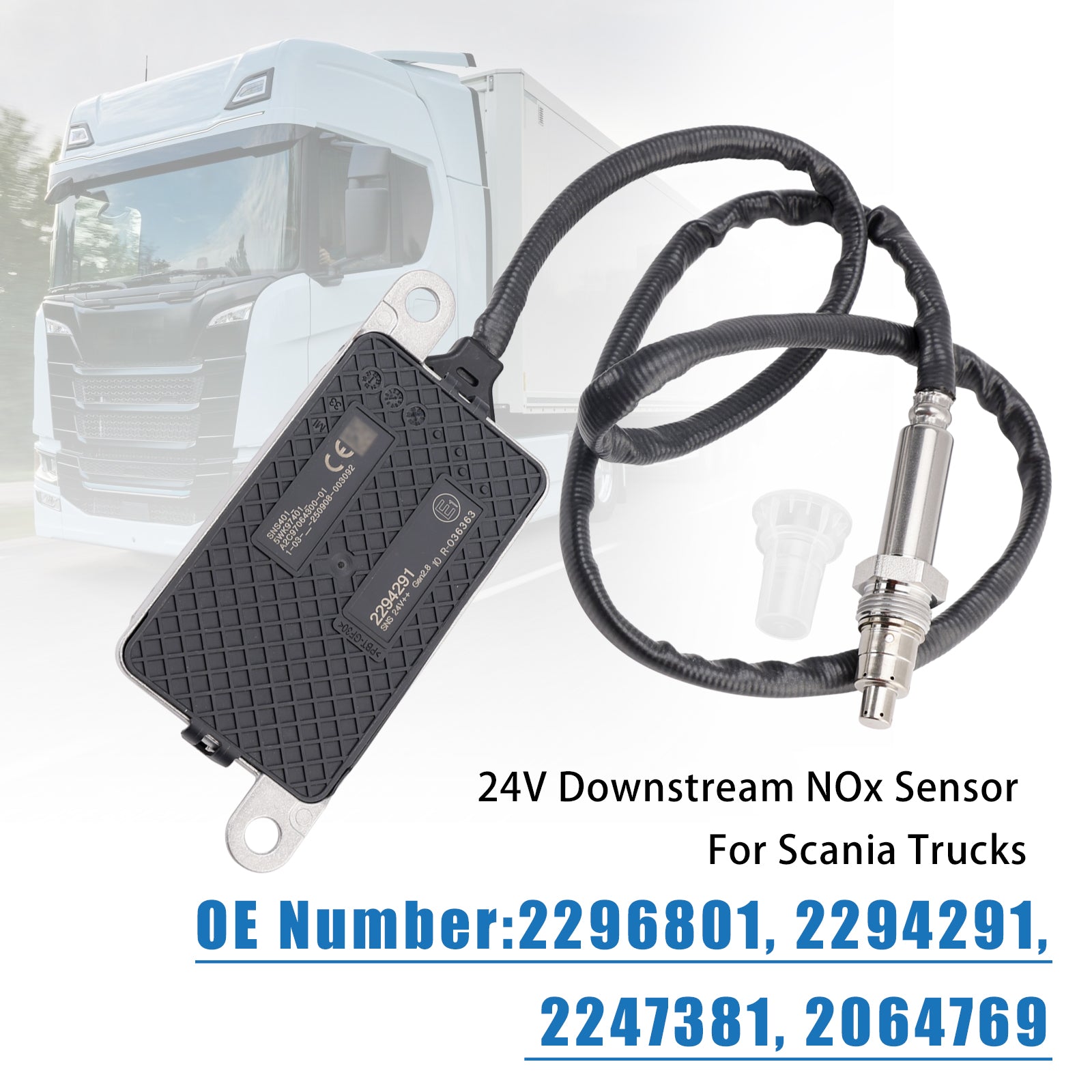 Sensor'stikstof, d' Zuurstof en NOx stroomafwaarts 24V 2294291 voor Scania-vrachtwagens