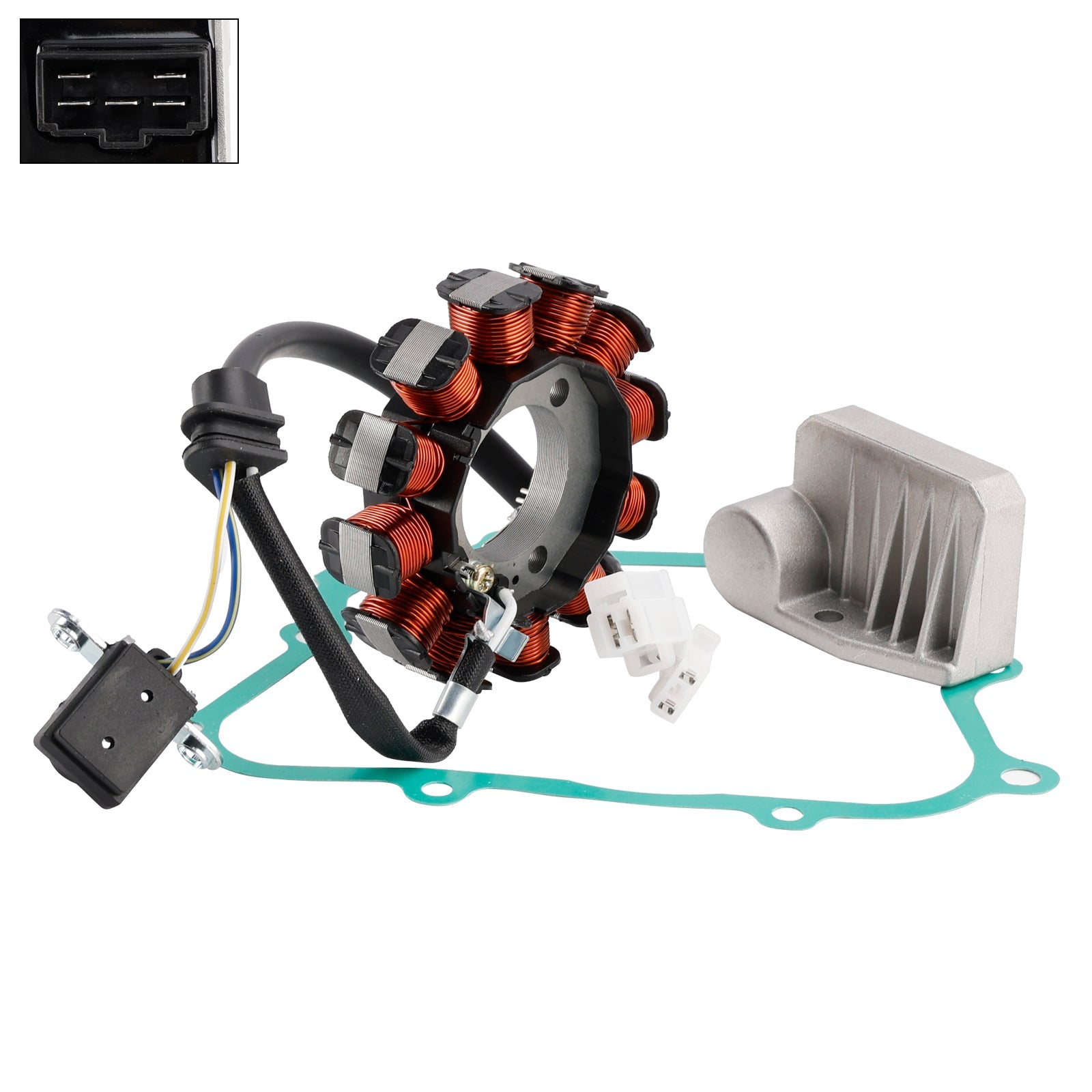 Komplet regulatorskih spojev za stator in magneto za Honda BC110 Biz110 2016-2017