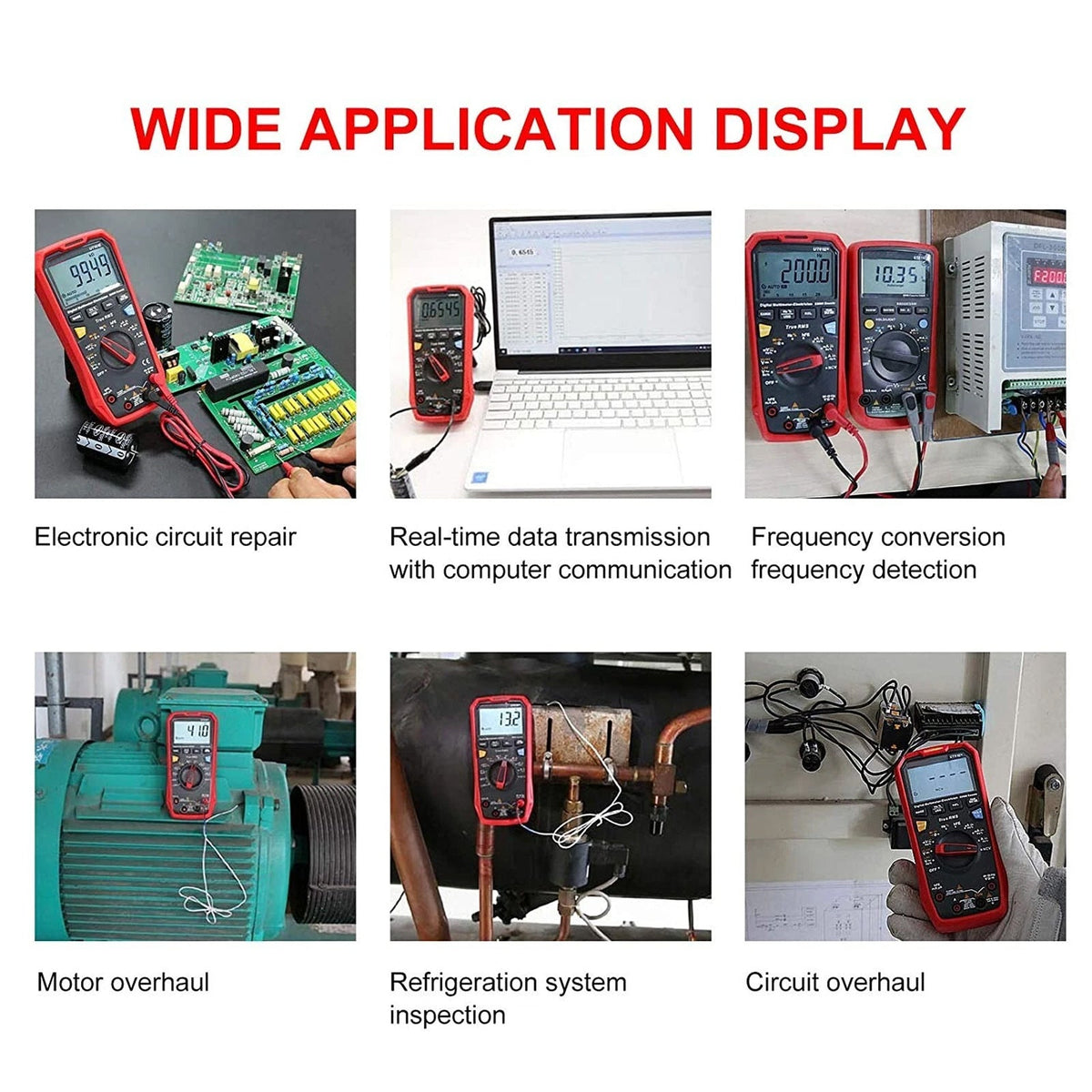 UT61B+ digitale multimeter: AC/DC-spannings-, stroom-, weerstands- en capaciteitstester
