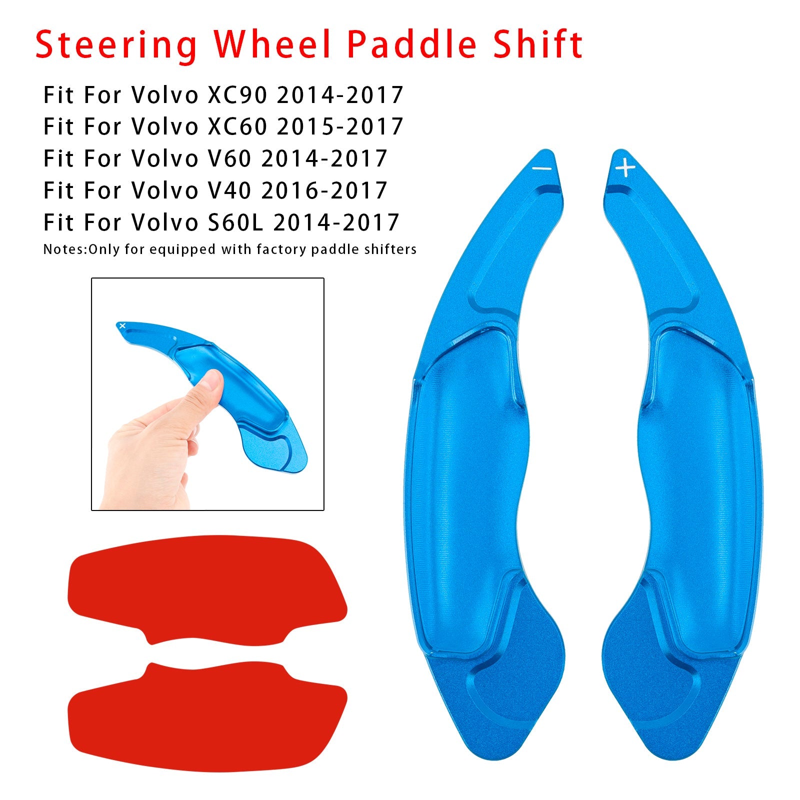 Extension de palettes de changement de vitesse au volant pour VOLVO XC60 XC90 en aluminium