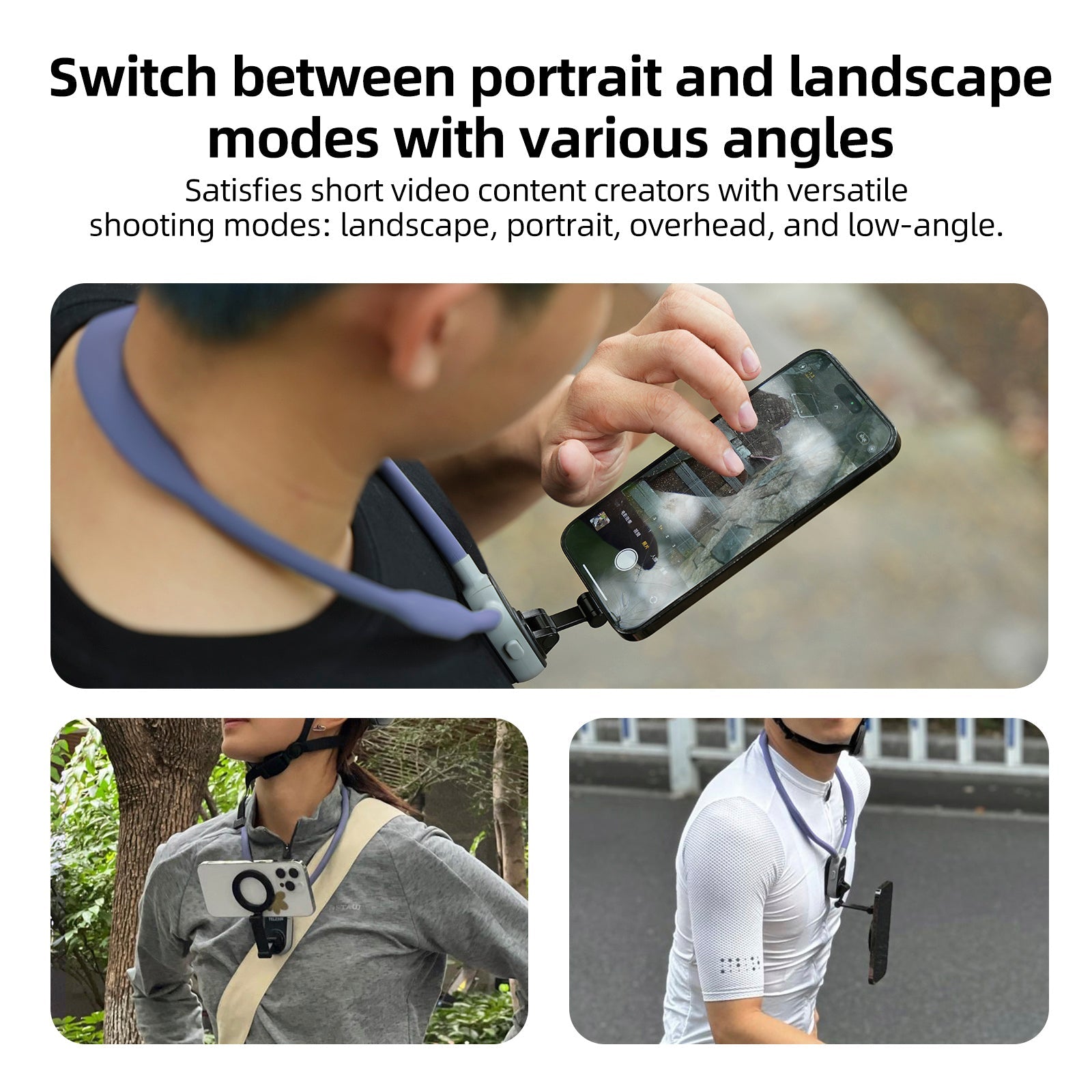 Supporto al collo magnetico con spazio rapido e assorbimento degli urti per il telefono cellulare