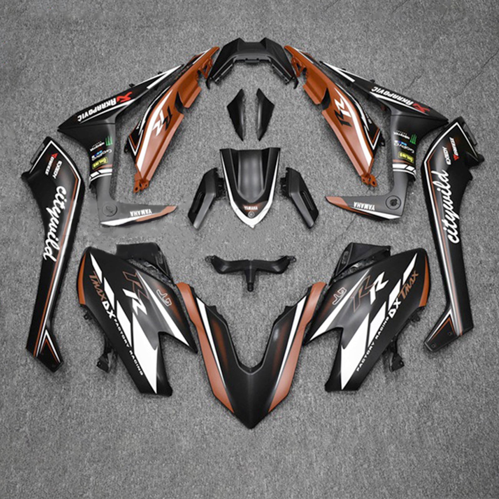 Amotopart Kit Carénage Yamaha T-Max TMAX530 2017-2018 Carrosserie ABS