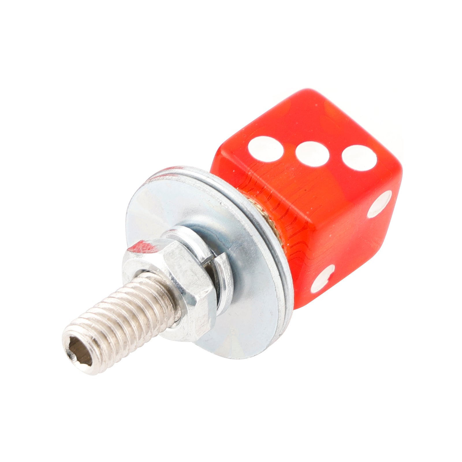 2 x écrous de fixation de plaque d'immatriculation en plastique rouge pour moto et vélo